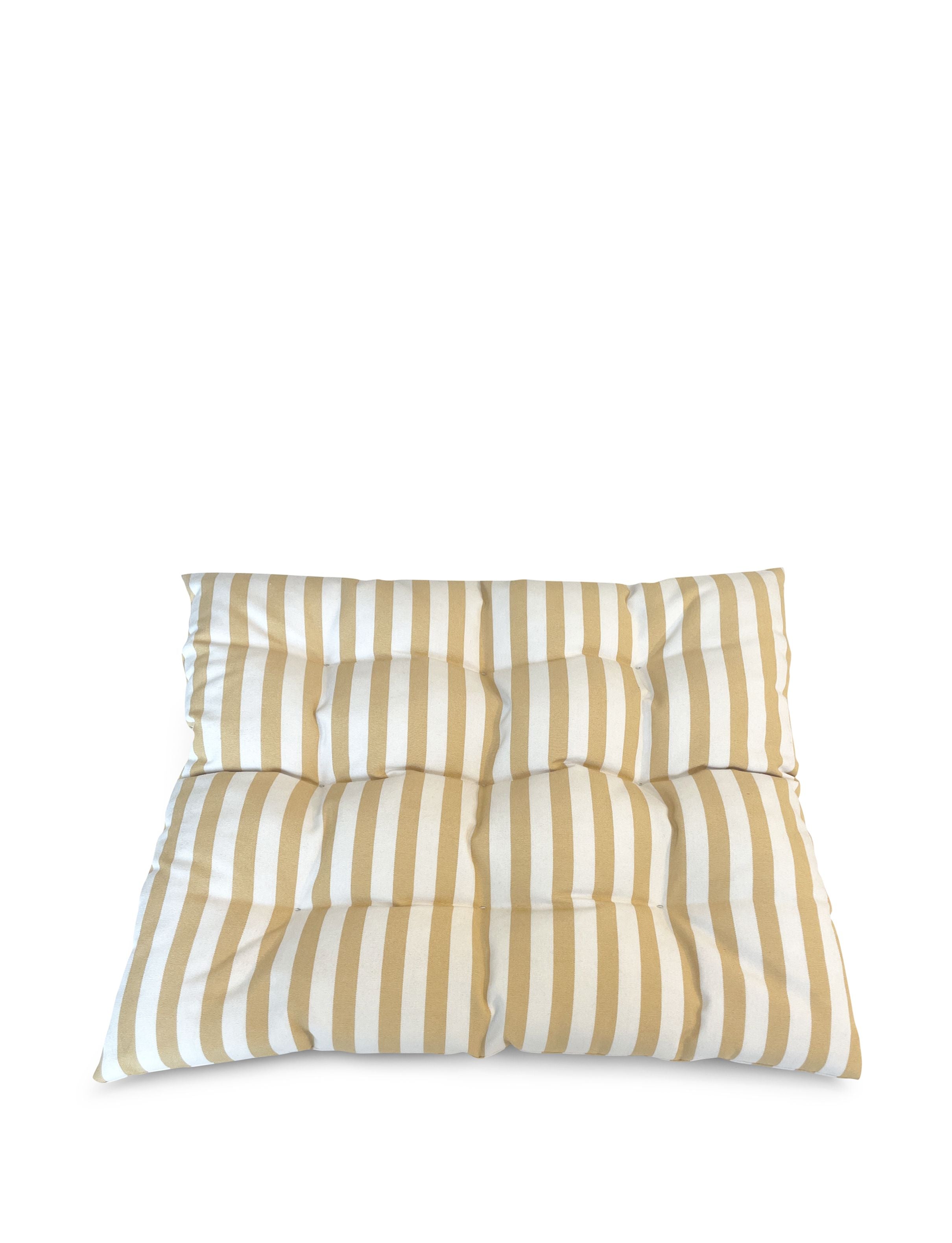 Skagerak Barriere Kissen 43x43 cm, goldener gelber Streifen