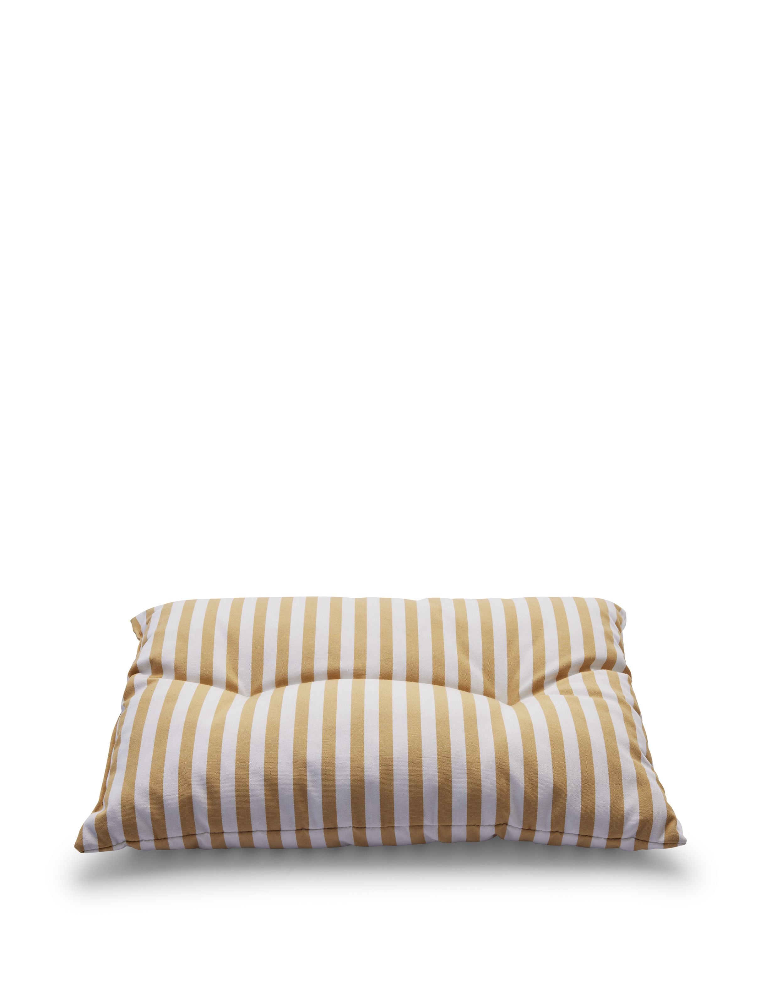 Skagerak Barriere Cushion 55x43 cm, bande jaune dorée