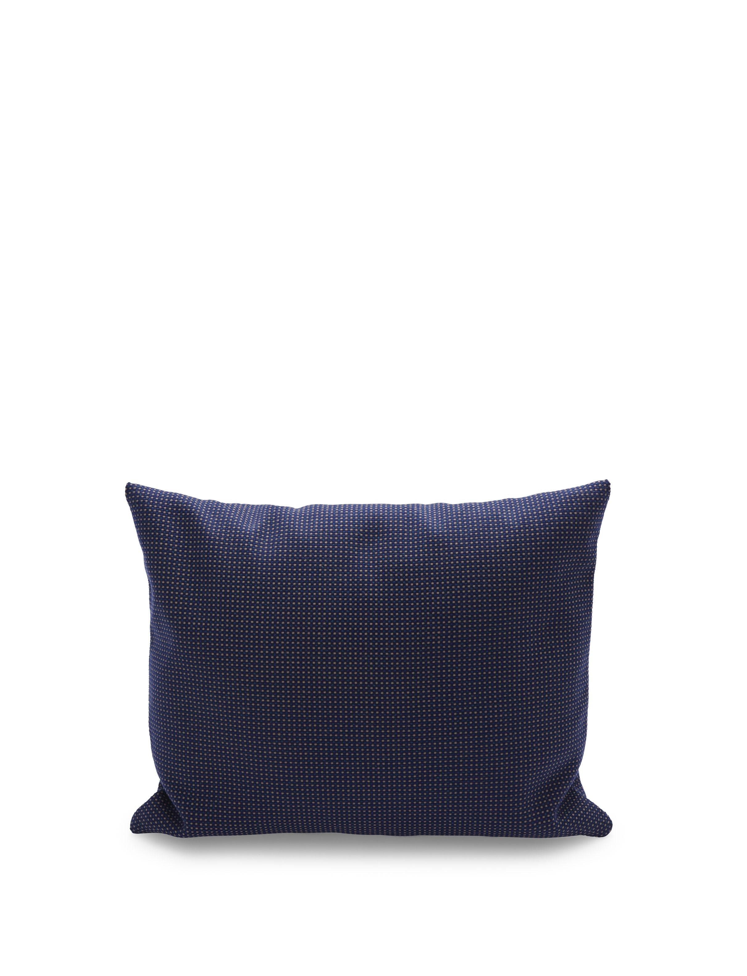 Almohada Skagerak Barriere 50x40 cm, azul oscuro/checker de arena