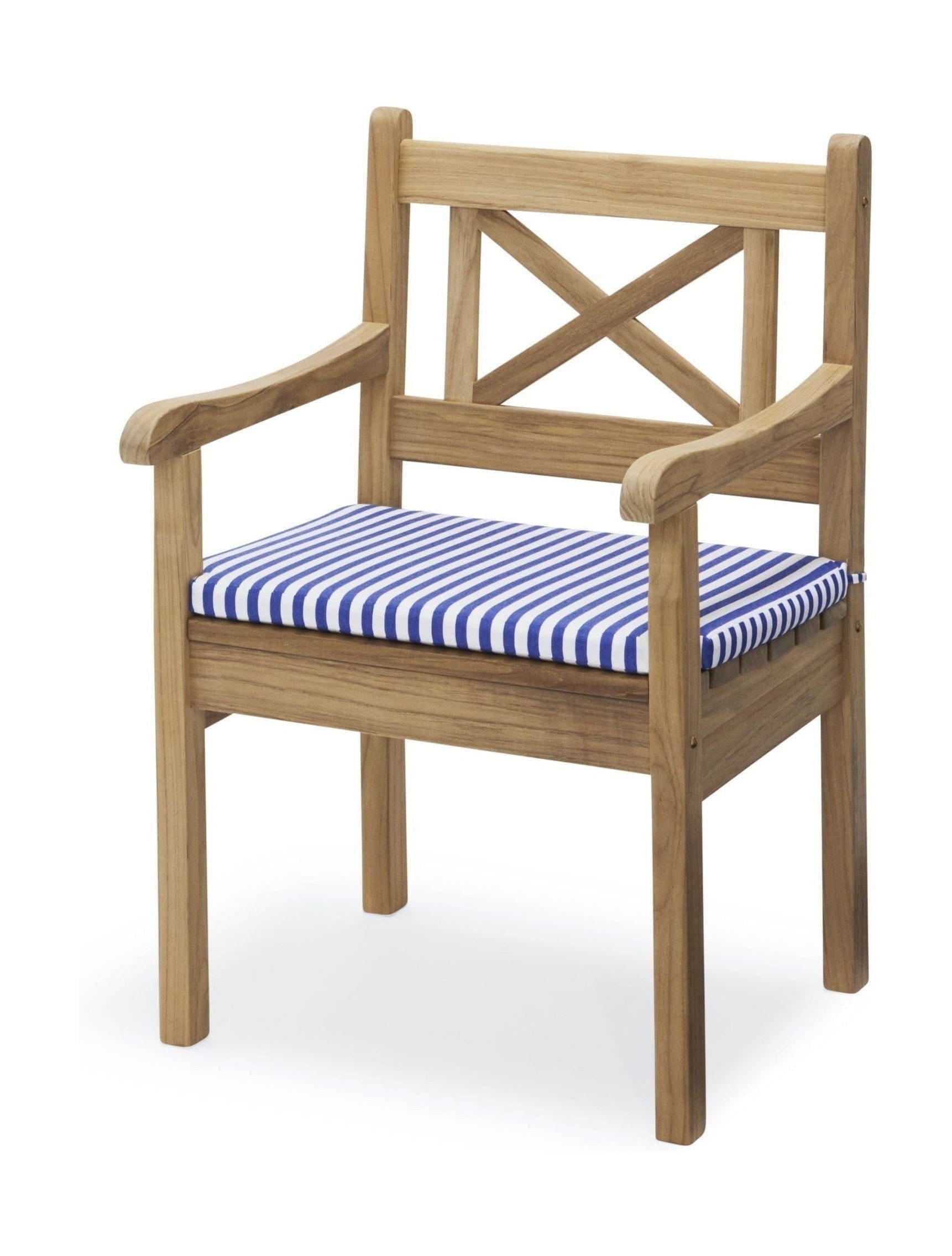 [product_category]-Skagerak Seat Cushion For Skagen Chair, Sea Blue Stripe-Skagerak-5706420105107-1961049-SKA-1