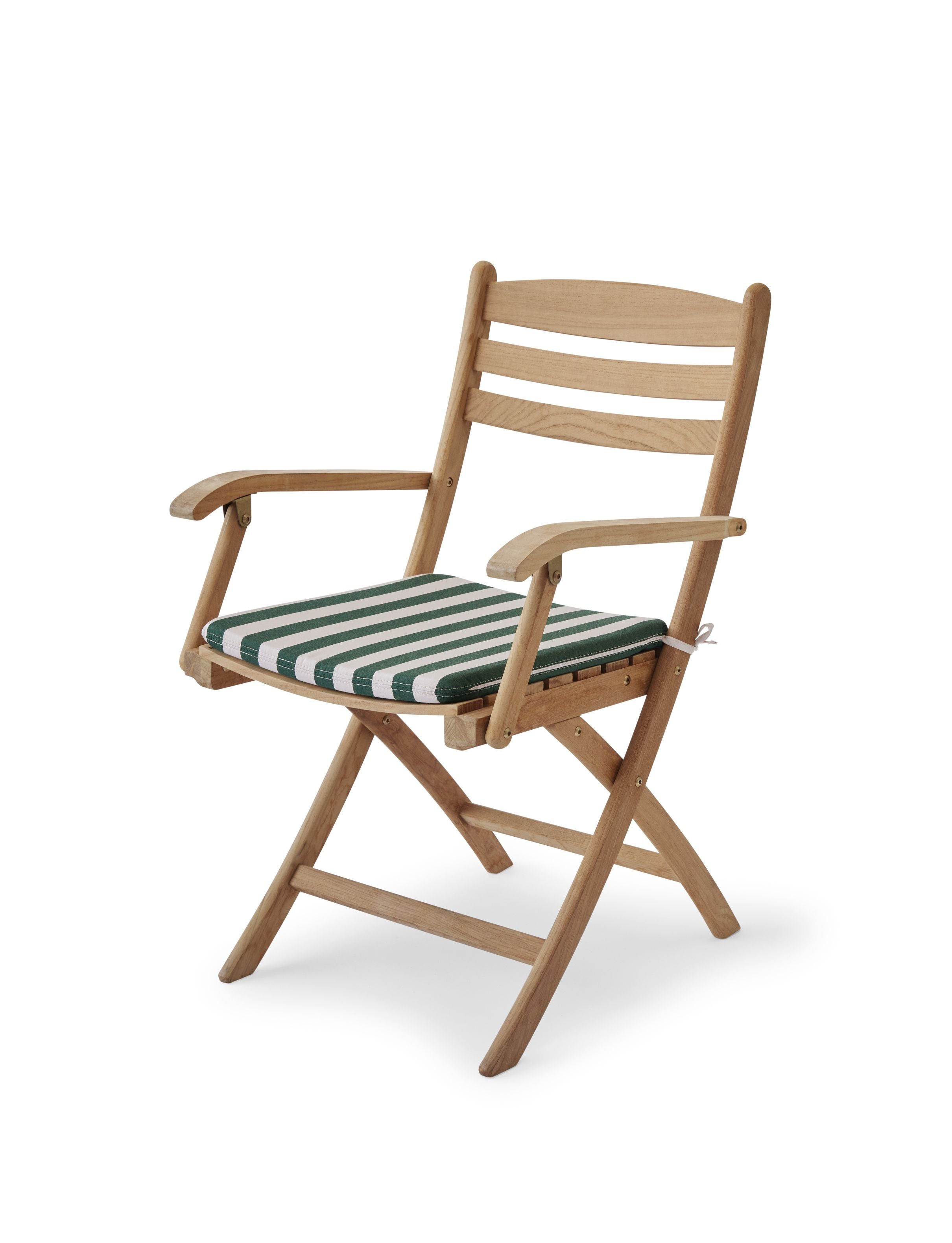 [product_category]-Skagerak Selandia Armchair Cushion, Light Apricot/Dark Green Stripe-Skagerak-5706420116646-1961144-SKA-1