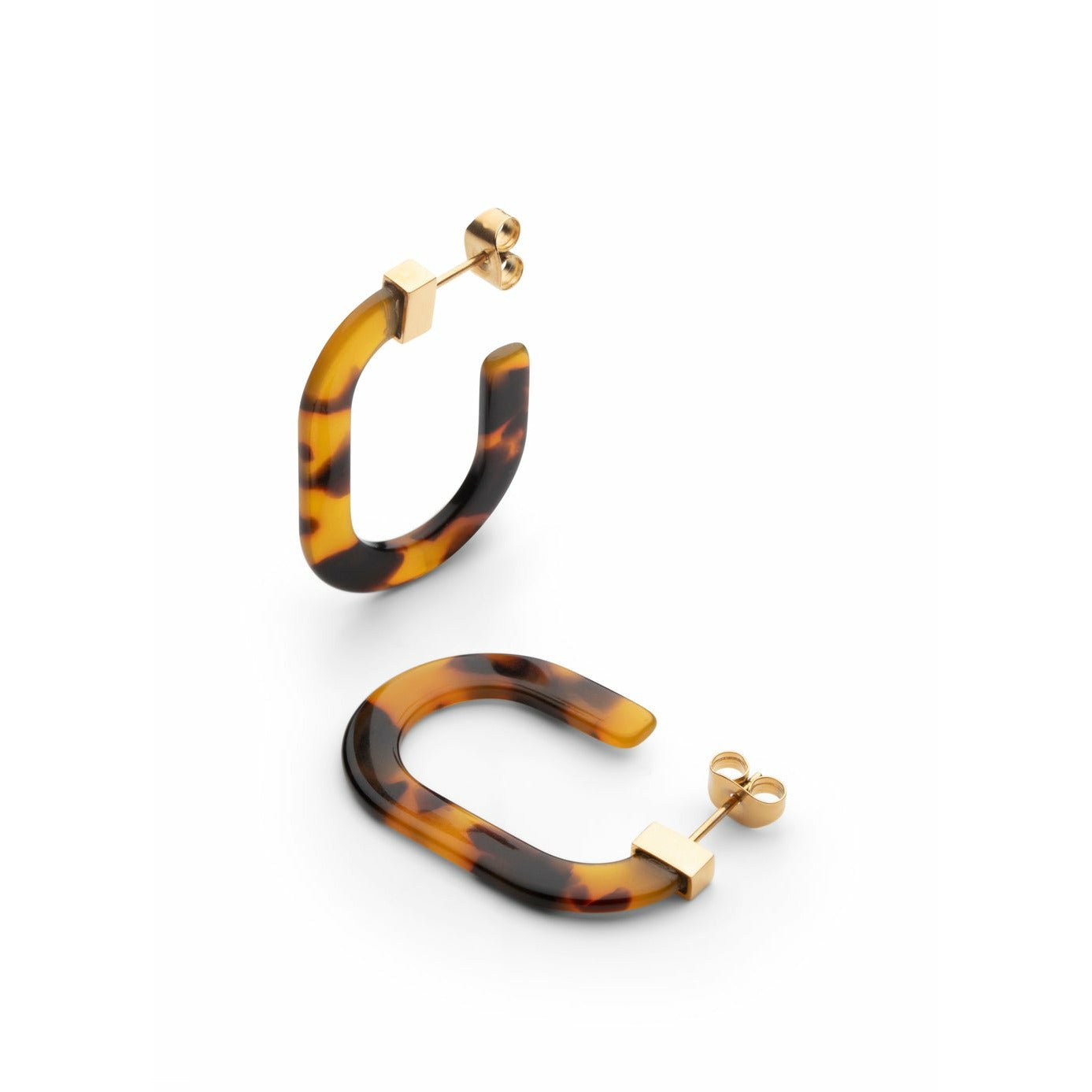 [product_category]-Skultuna Glam Petit Acrylic Earrings 316 L Steel Gold Plated, ø1,1 Cm-Skultuna-7340037822262-1926-A-S-SKU-1