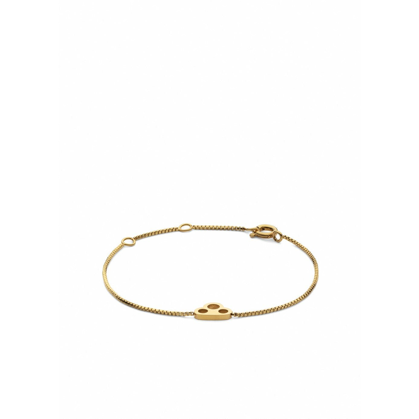 Pulsera de cadena de llaves Skultuna de oro pequeño, Ø14,5 cm