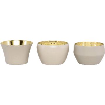 Skultuna Kin Tealight Holder Set de 3, Beige