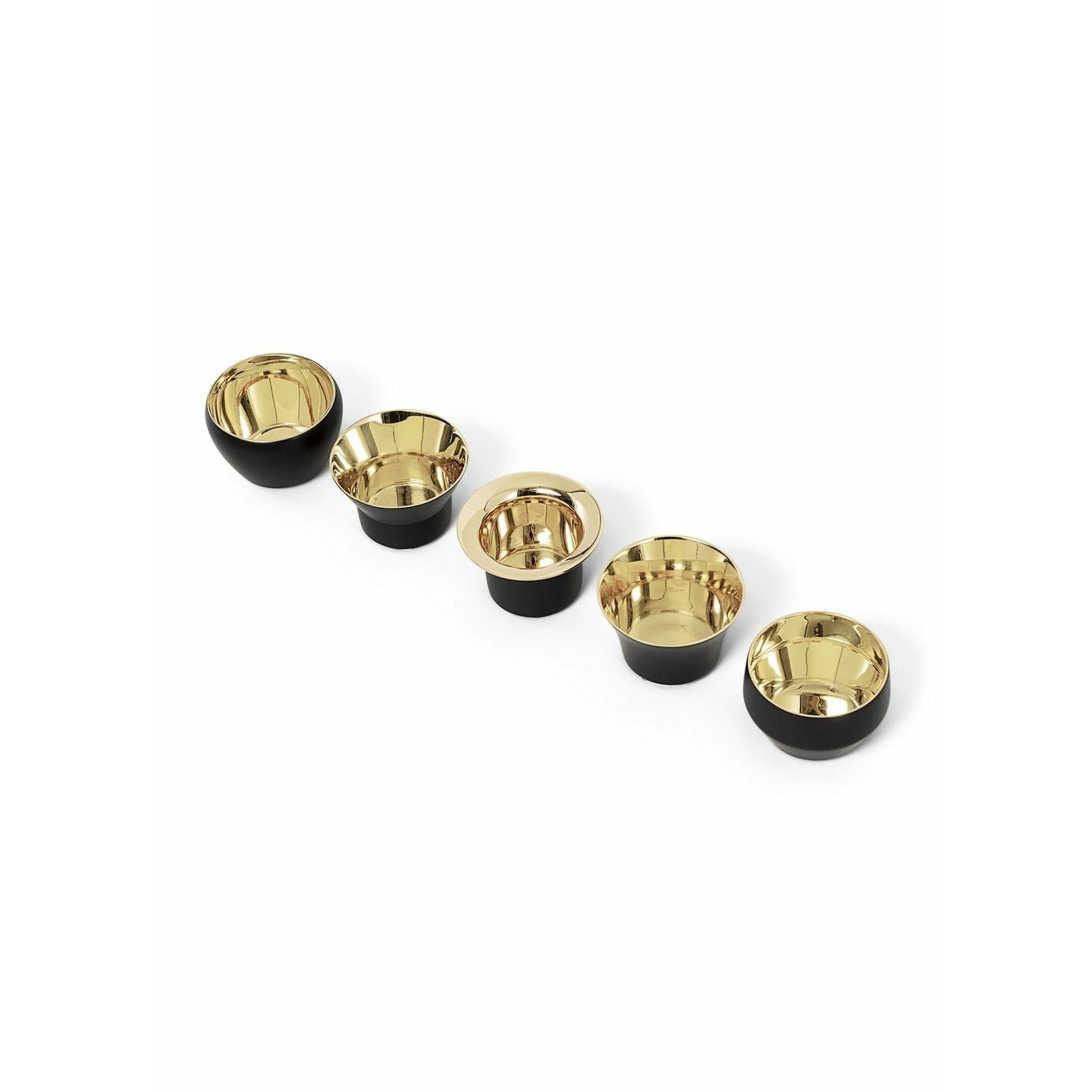 Skultuna Kin Tealight Holder Set Of 5, Black