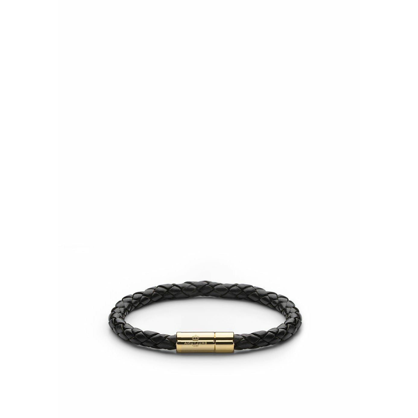 Sangle en cuir Skultuna 6 mm Small Ø14,5 cm, or noir