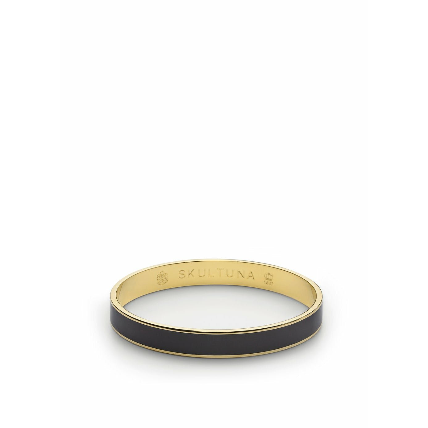 [product_category]-Skultuna Plain Bangle With Lock Small ø14,5 Cm, Black-Skultuna-7340037811921-1731-BL-SKU-1