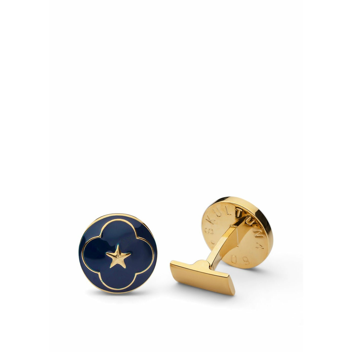 [product_category]-Skultuna Polar Star Cufflink ø1,7 Cm, Royal Blue-Skultuna-7340037803575-2019-SKU-1