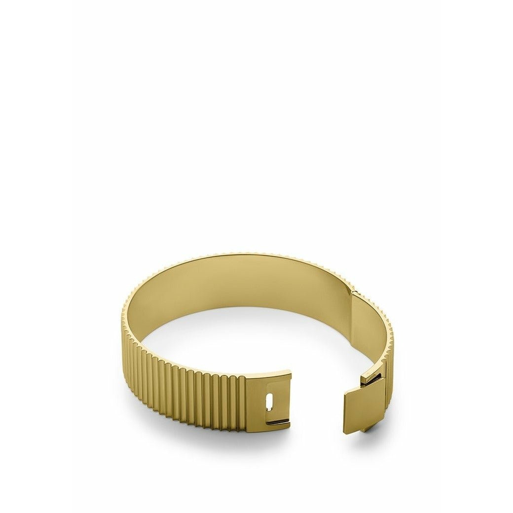 [product_category]-Skultuna Ribbed Clasp Bangle, Gold Plated-Skultuna-7340037819347-1346-S-SKU-1