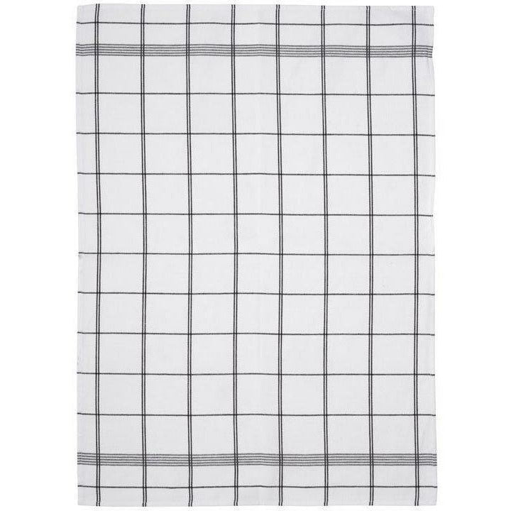 Serviette à thé minimale Södahl, blanc / noir