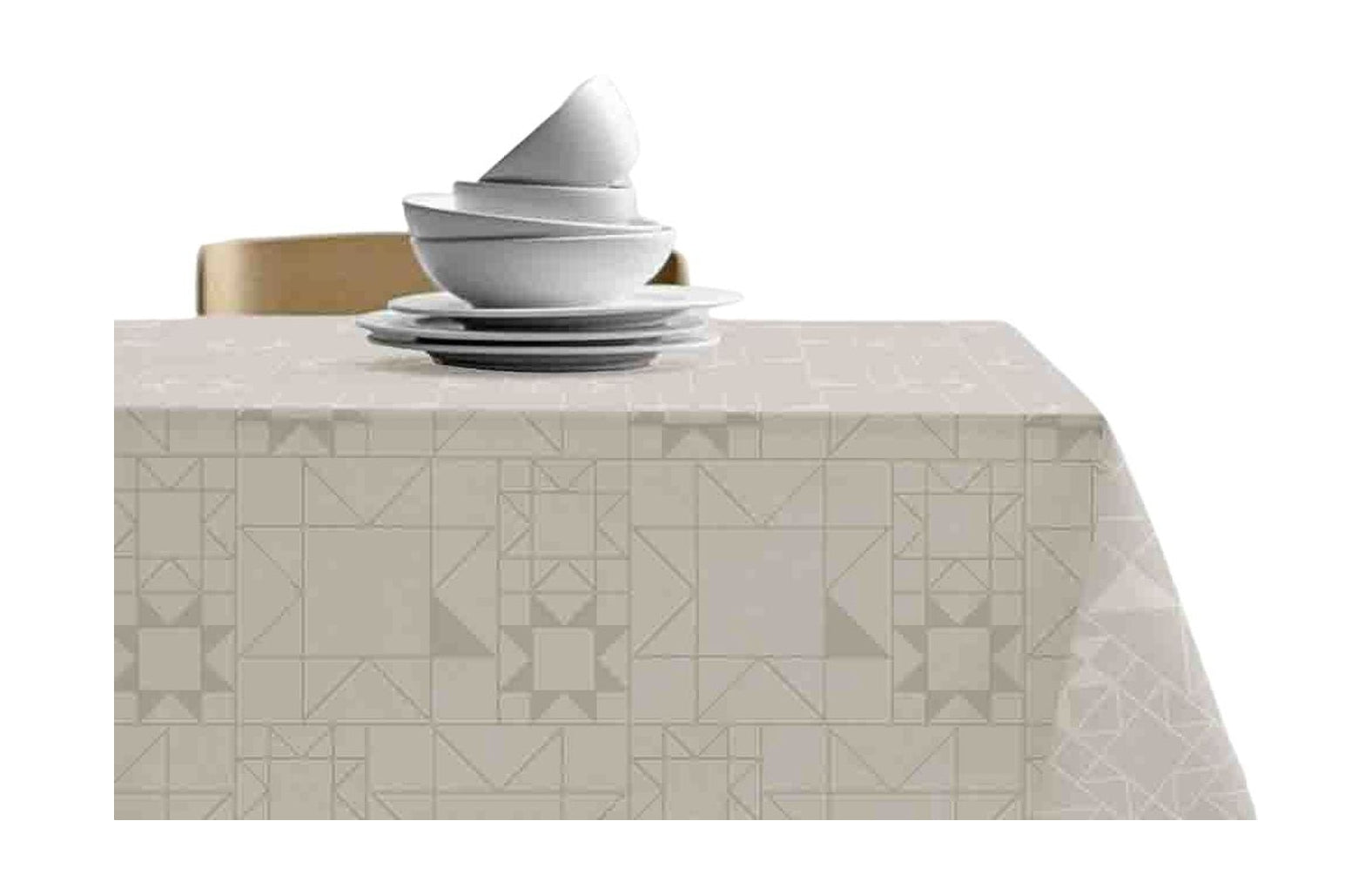 [product_category]-Södahl Star 140x270 Damask Tablecloth, Beige-Södahl-5722000271727-27172-SÖD-1