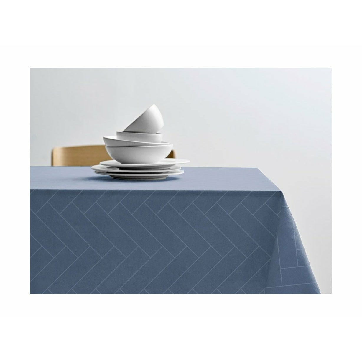 [product_category]-Södahl Tiles Damask Tablecloth 270x140 Cm, Sky Blue-Södahl-5722000247685-24768-SOD-1