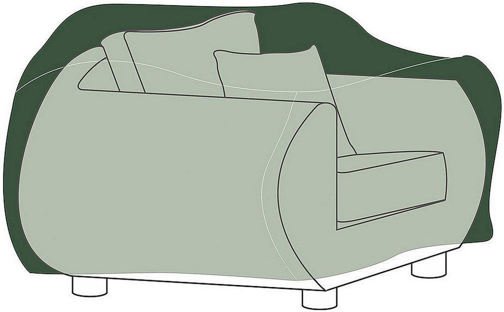 [product_category]-Sofa Cover Altadex Green Polyester 130 x 90 x 70 cm-Bigbuy-S7910293-1