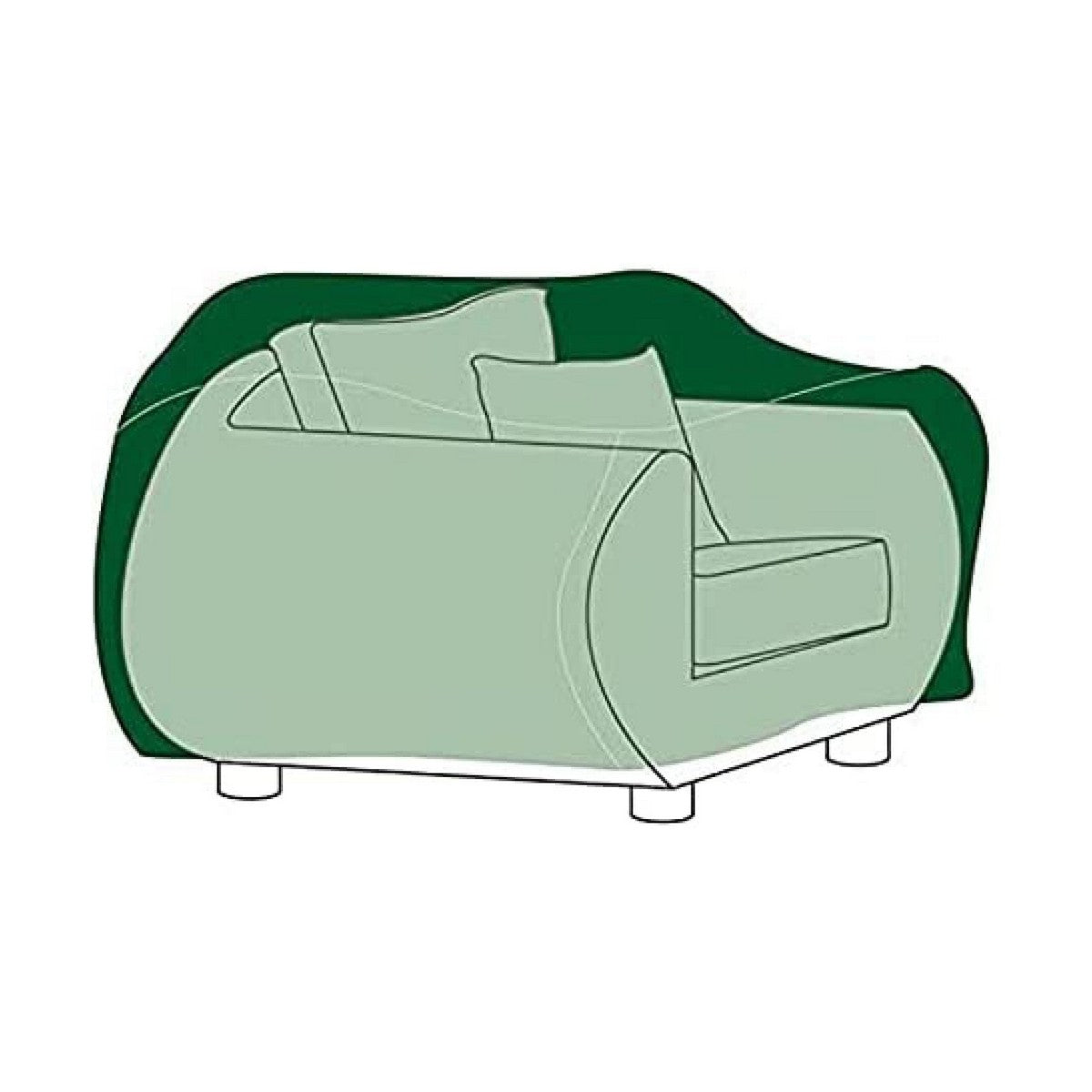 [product_category]-Sofa Cover Altadex Green Polyester 130 x 90 x 70 cm-Bigbuy-S7910293-3