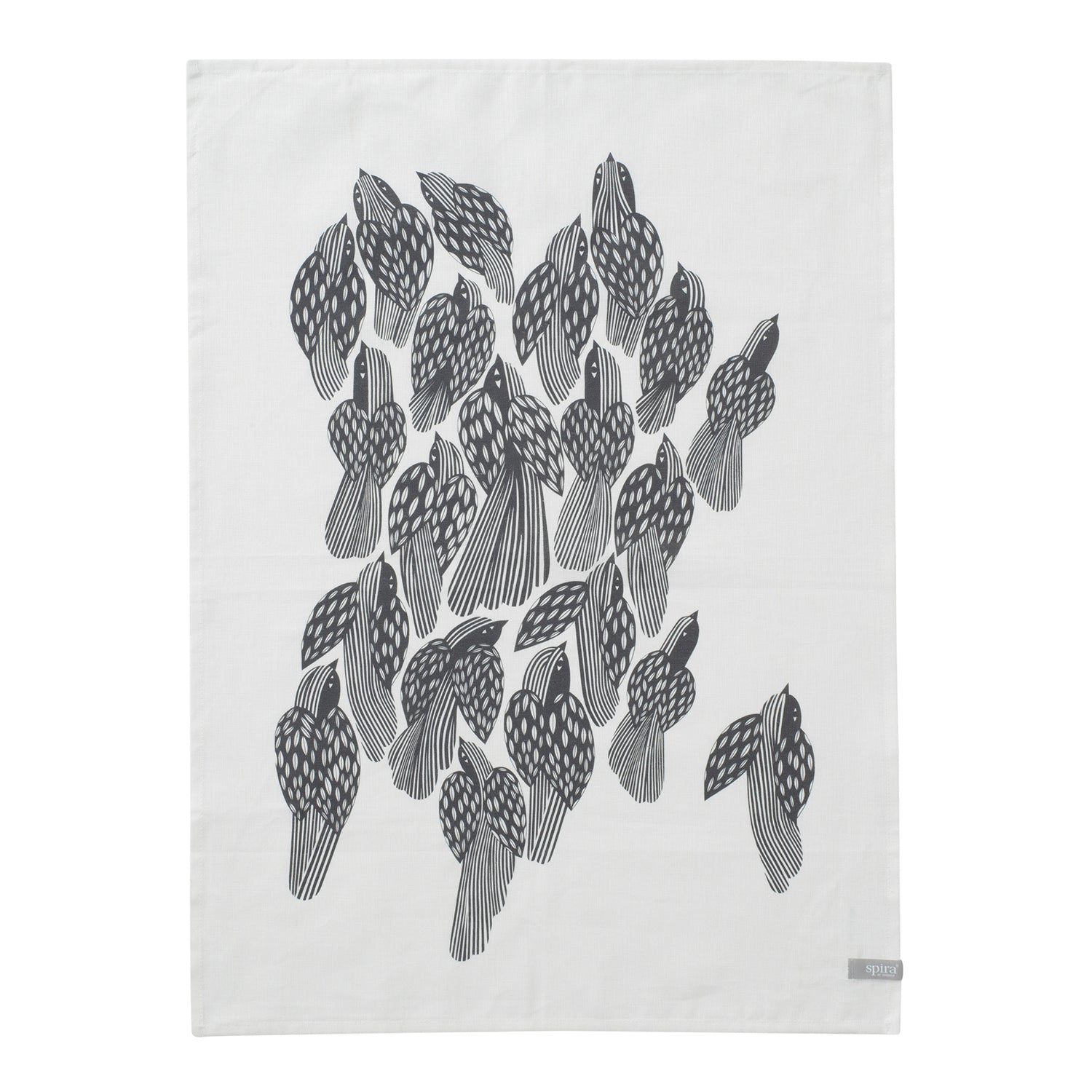 Serviette de cuisine Spira Birds, asphalte