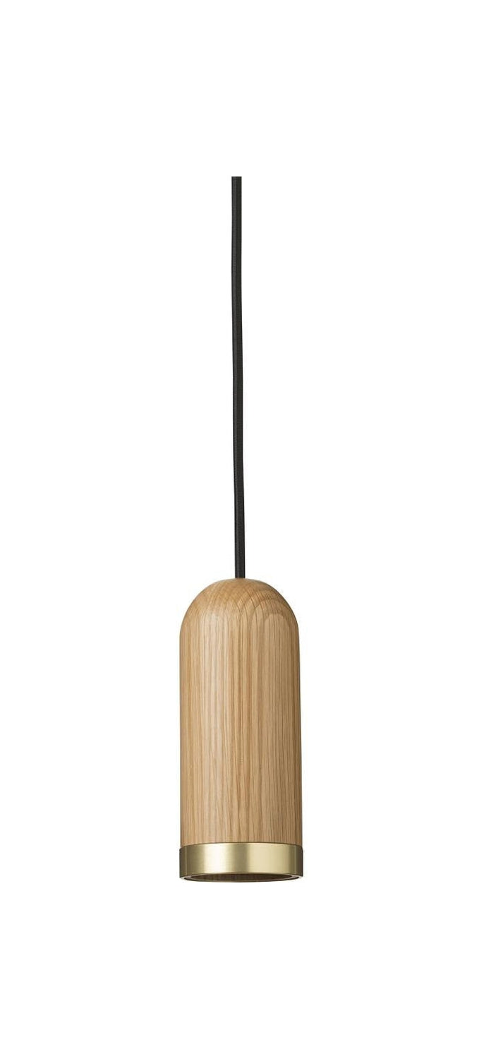 Spring Copenhagen Lampe à suspension cylindrique, Chêne