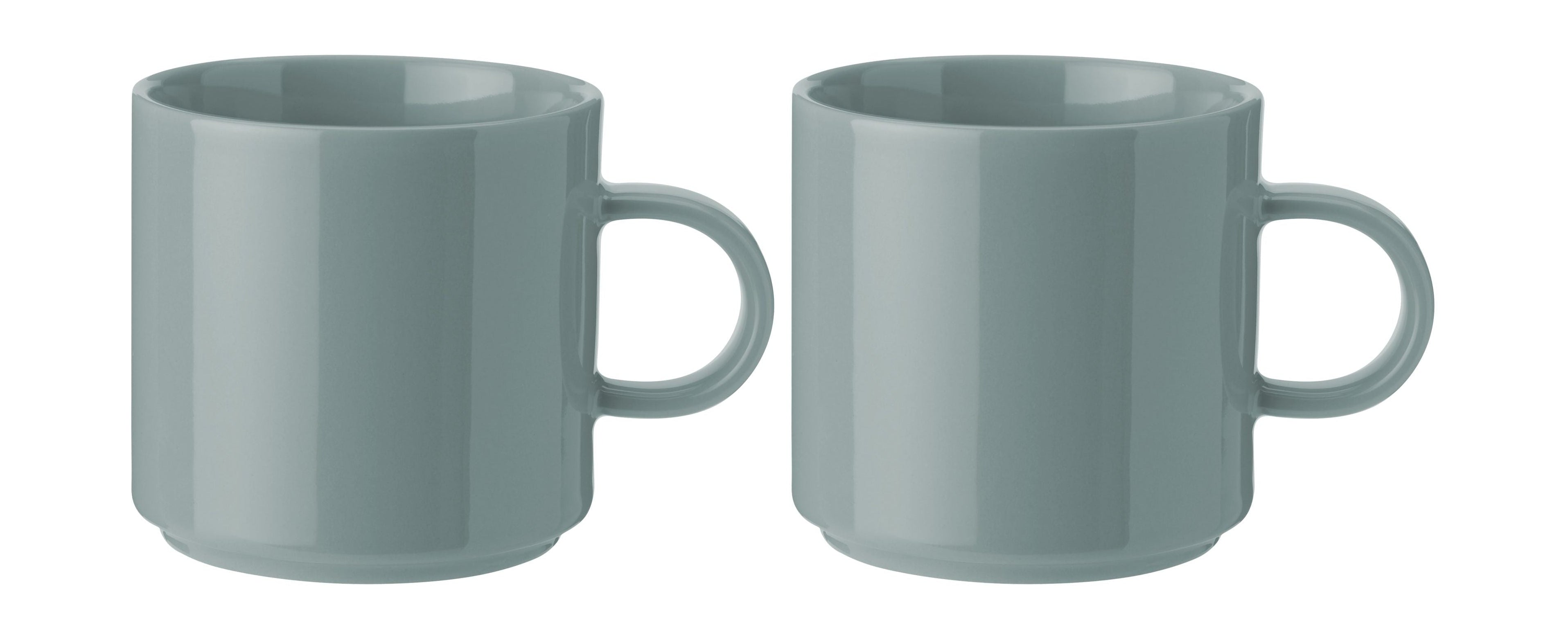 Stelton Classic Mug -sæt af 2, støvet grønt