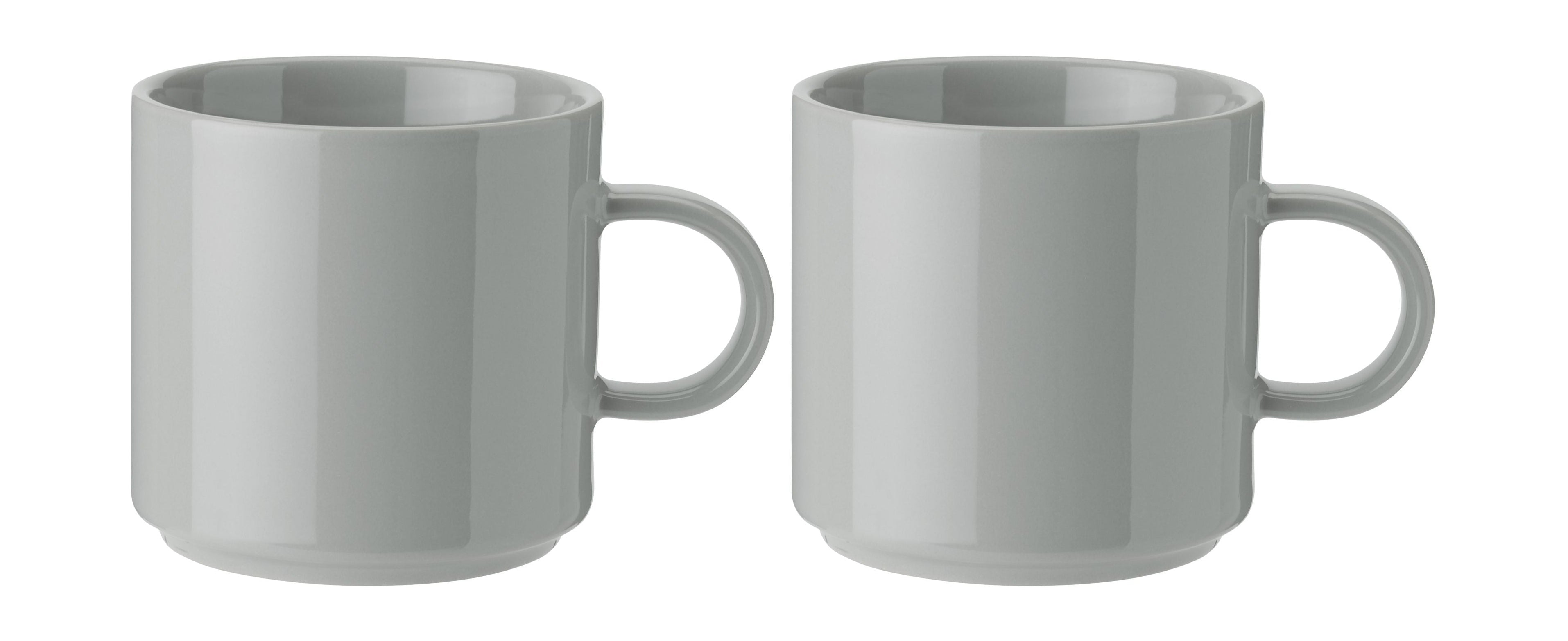 Stelton Classic Mug Set Of 2, Light Grey