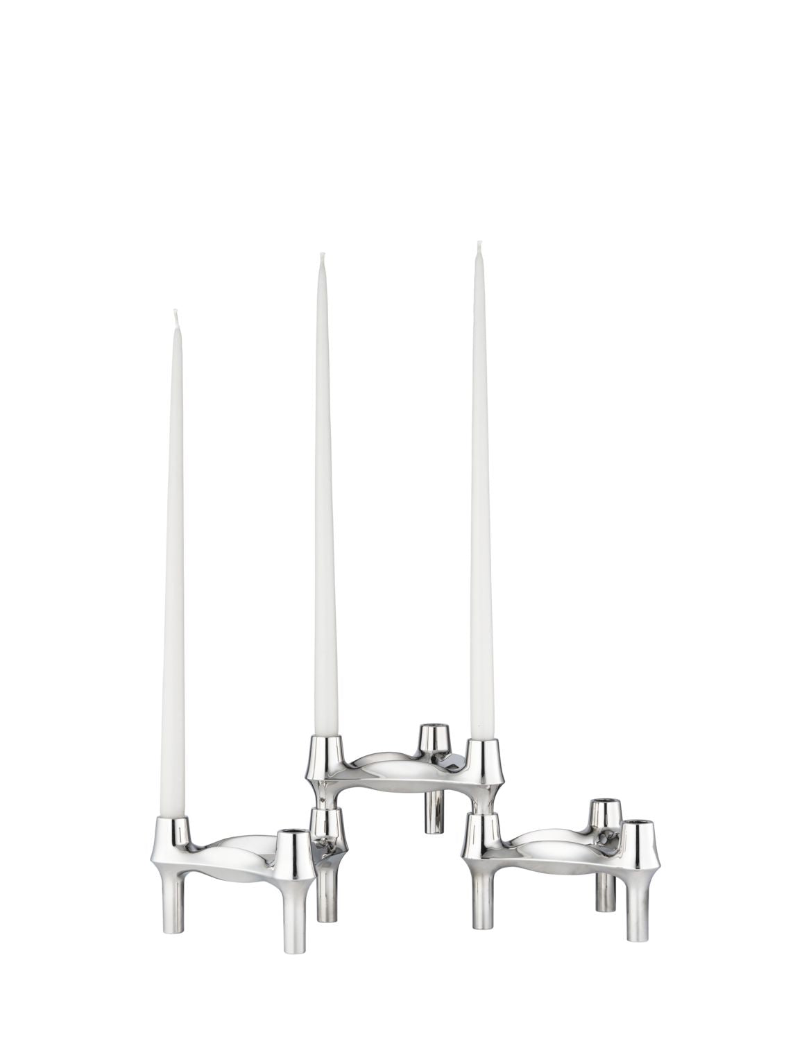 [product_category]-Stoff Nagel Bmf Candle Holder Set Of 3, Chrome-STOFF Nagel-5700002252227-8034-STO-2