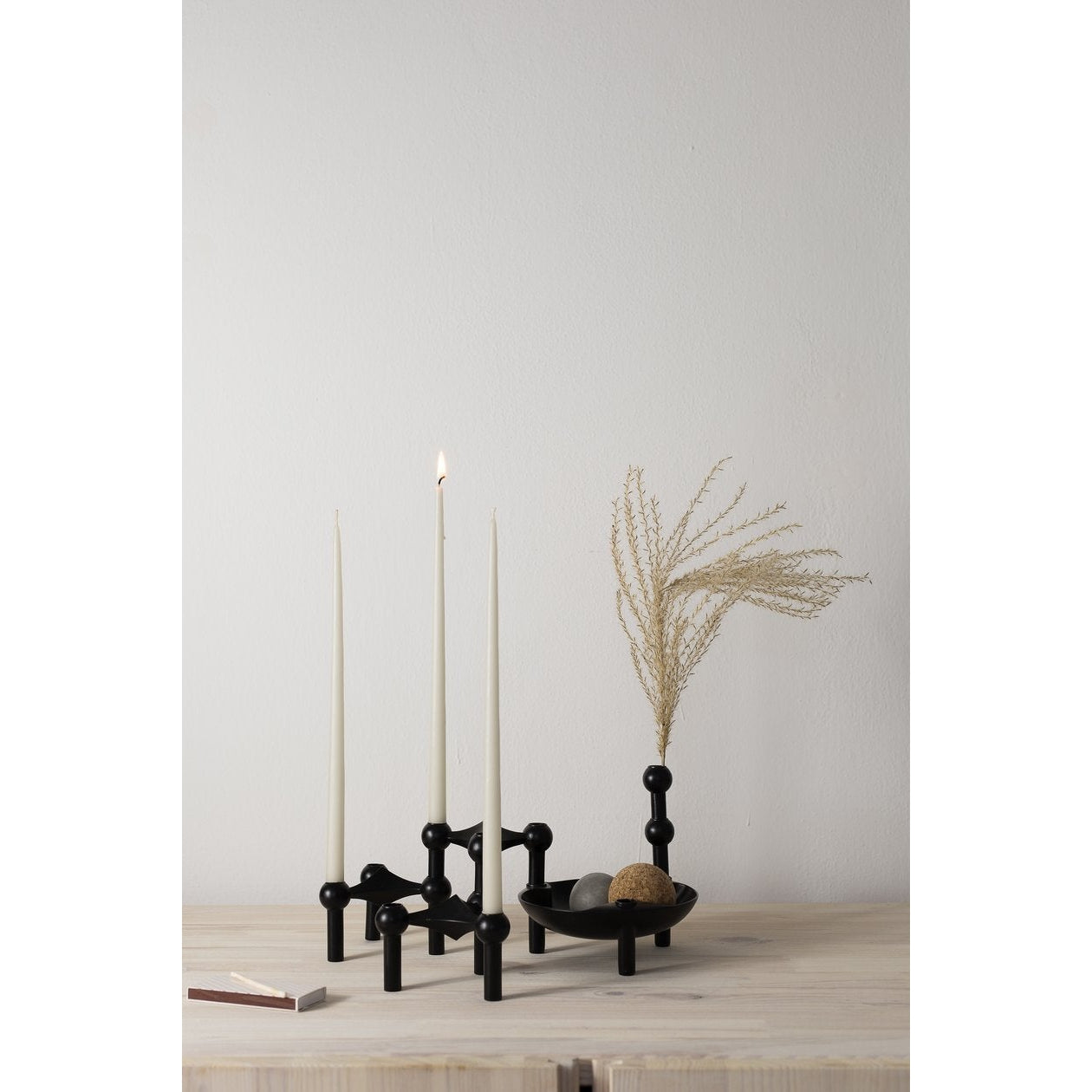 [product_category]-Stoff Nagel Candle Holder Set, Black-STOFF Nagel-5700002094018-9033-STO-5