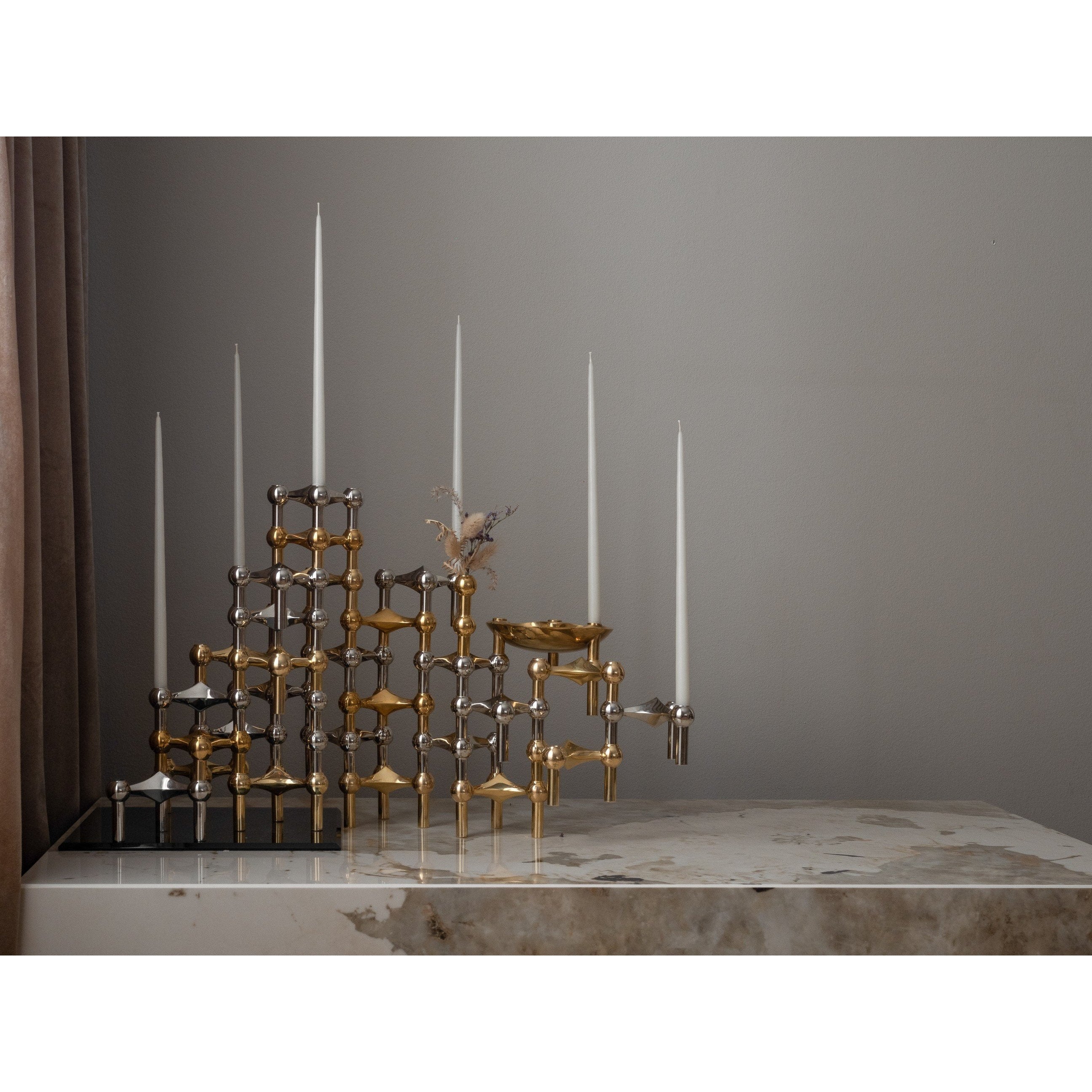 [product_category]-Stoff Nagel Candle Holder Set, Brass-STOFF Nagel-5700002017161-9035-STO-6