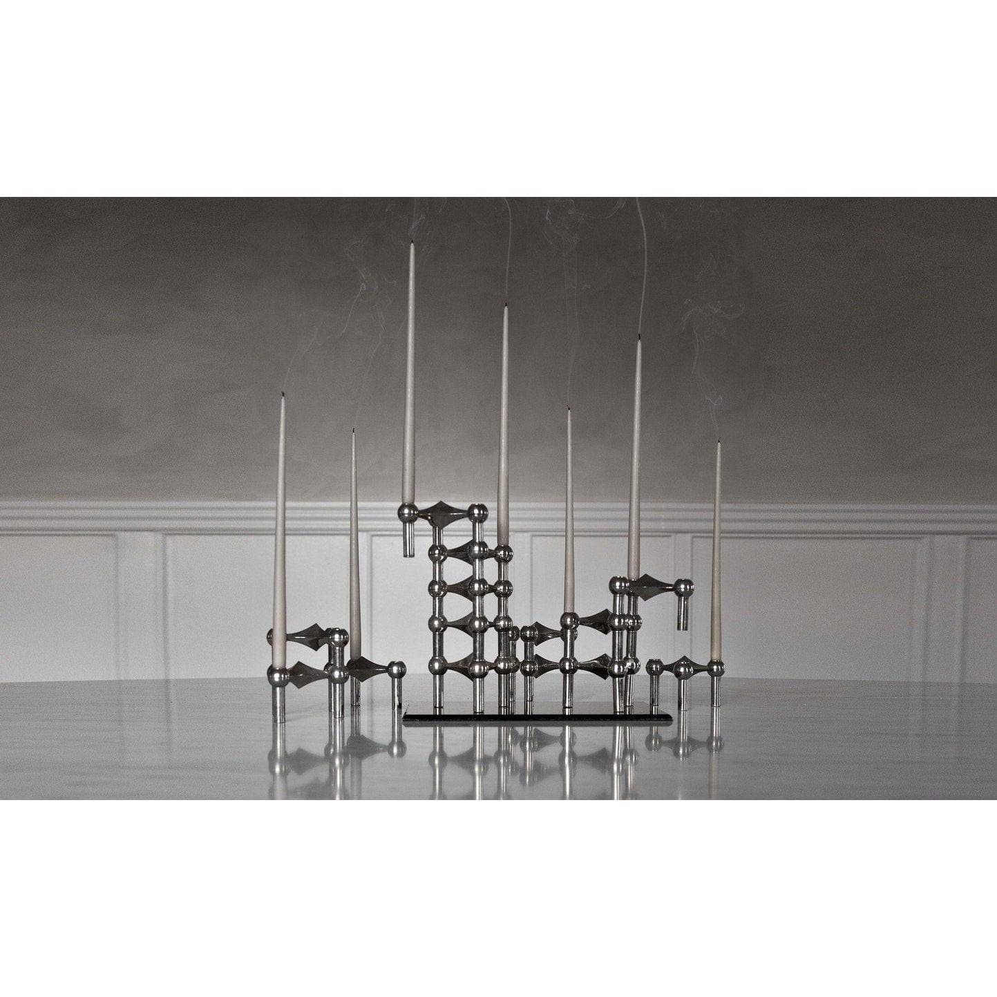 [product_category]-Stoff Nagel Candle Holder Set, Chrome-STOFF Nagel-5700002017192-9034-STO-5