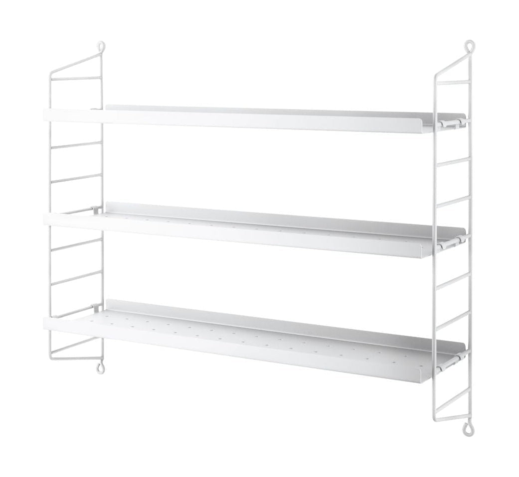 [product_category]-String Furniture String Pocket Metal Wall Shelf, White/White-String Furniture-7350038274441-SPM5015-12-12-STR-1