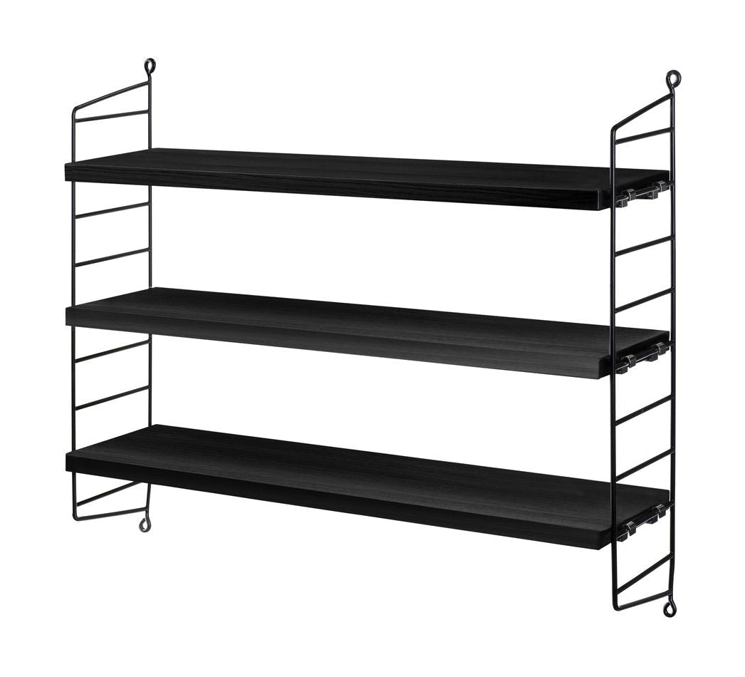 [product_category]-String Furniture String Pocket Wall Shelf, Ash Black Stained/Black-String Furniture-7350038271990-SP5015-03-13-STR-3