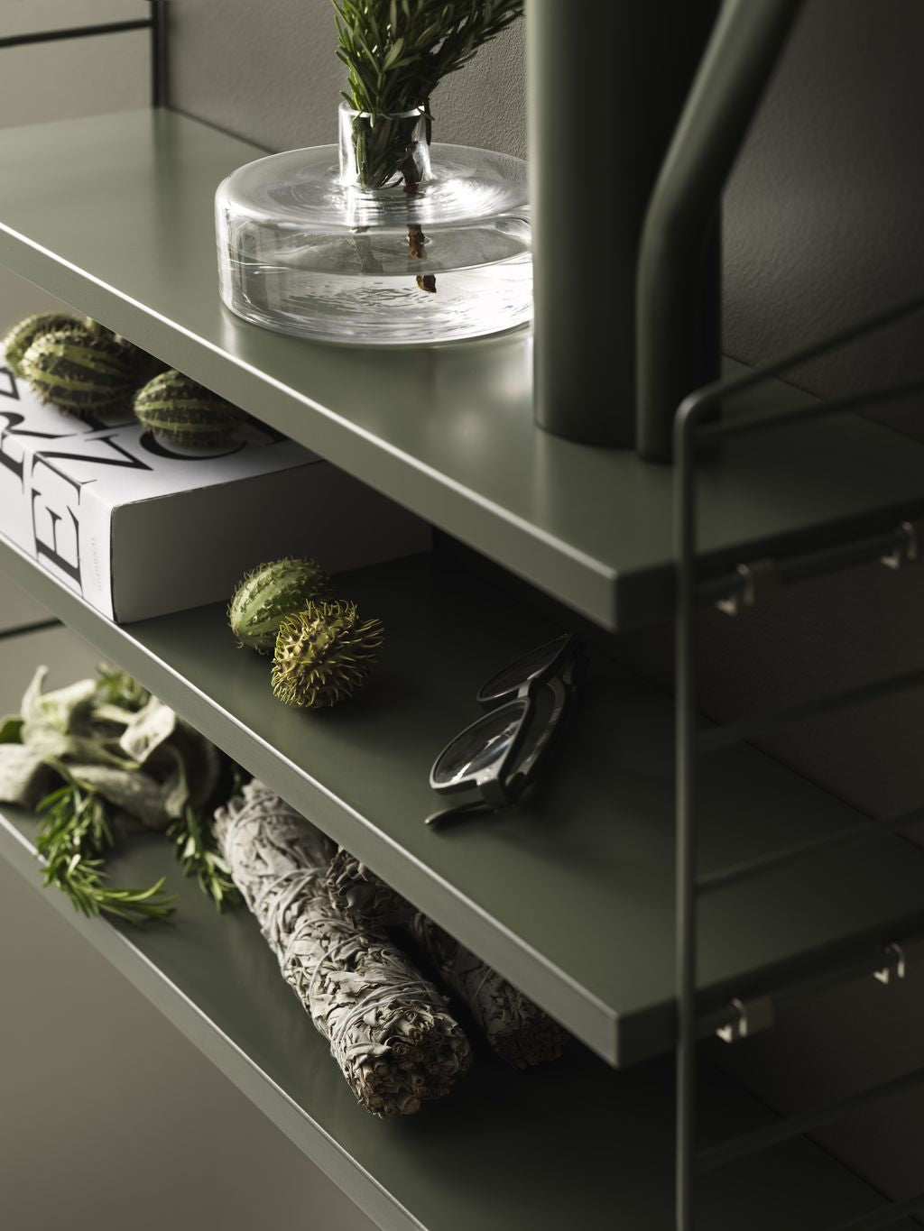 [product_category]-String Furniture String Pocket Wall Shelf, Sage/Sage-String Furniture-7350038274618-SP5015-47-47-STR-12