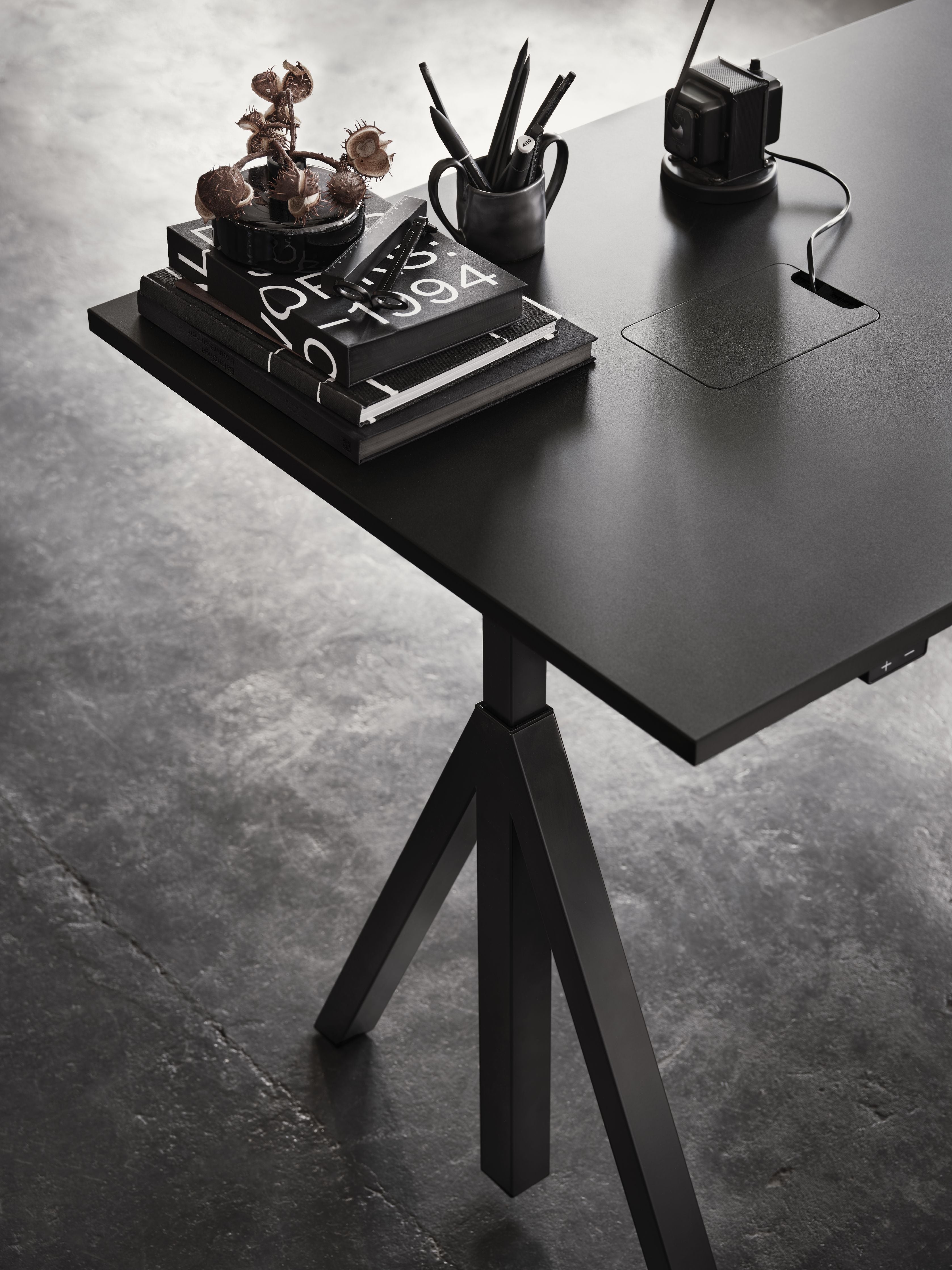 [product_category]-String Furniture Works Work Table 78x160 Cm, Black/Black-String Furniture-DT16078-13-1+ETM-13-1-STR-2