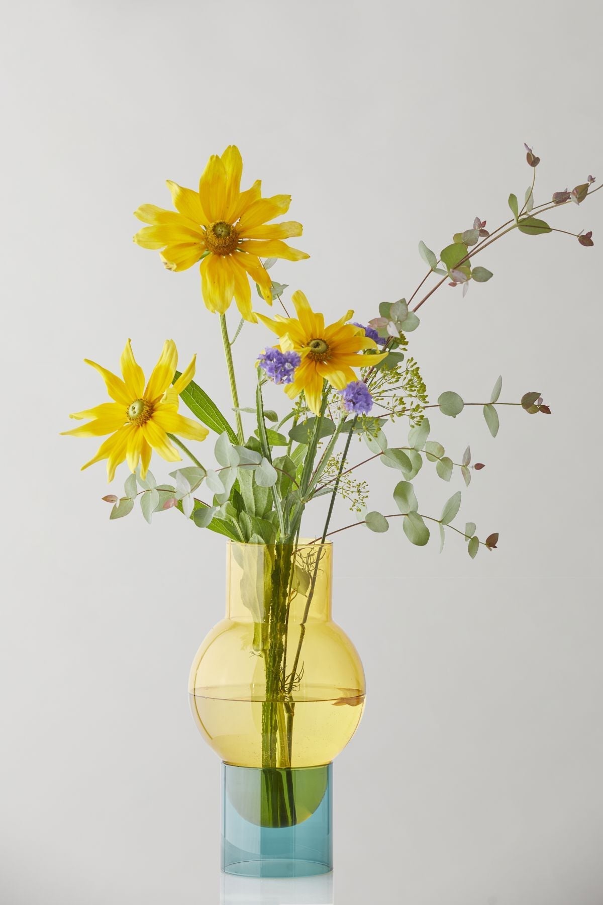 Studio About Bubble Tube Vase, Yellow