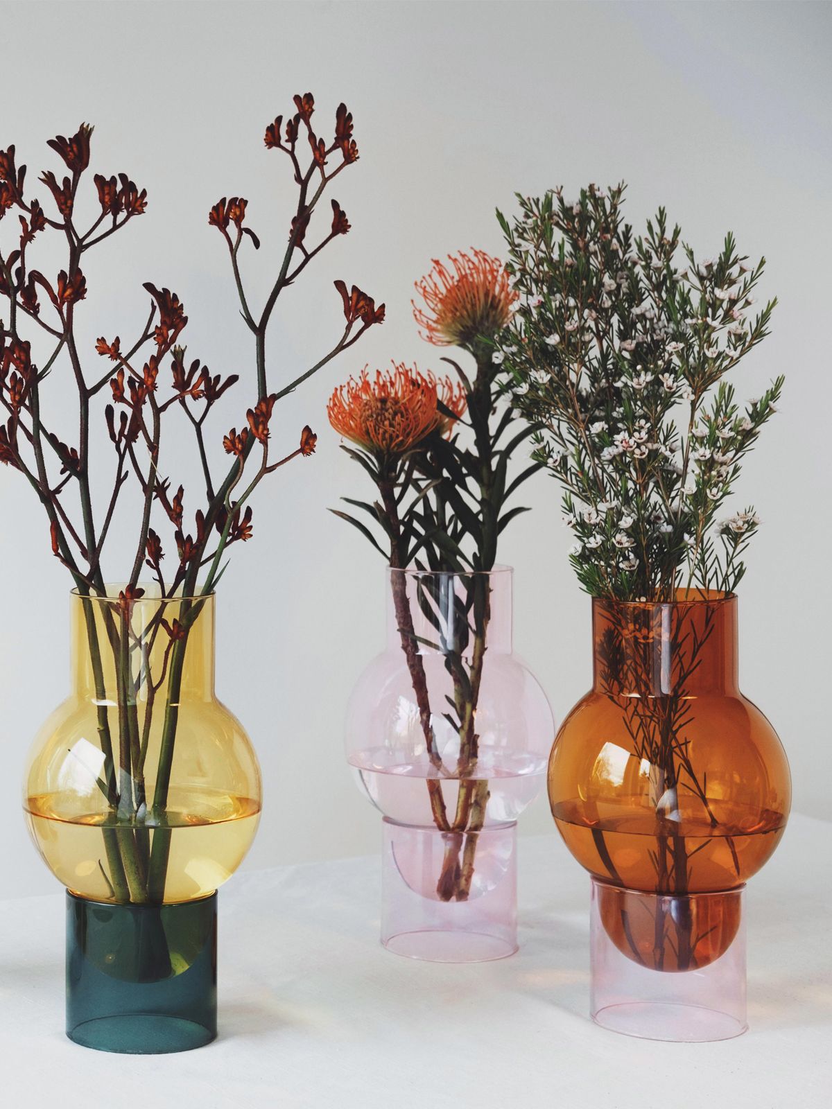 Studio About Bubble Tube Vase, Yellow