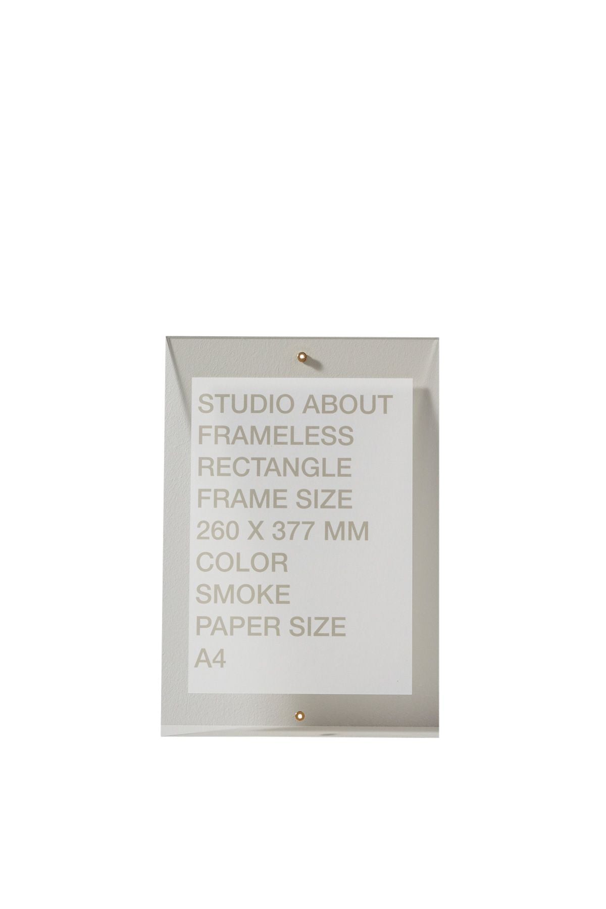[product_category]-Studio About Frameless Frame A4 Rectangle, Smoke-Studio About-5714356015070-260377A4S-STU-1