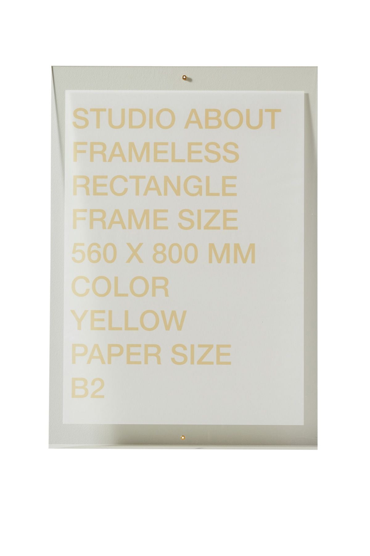 Studio About Frameless Frame B2 Rectangle, Yellow