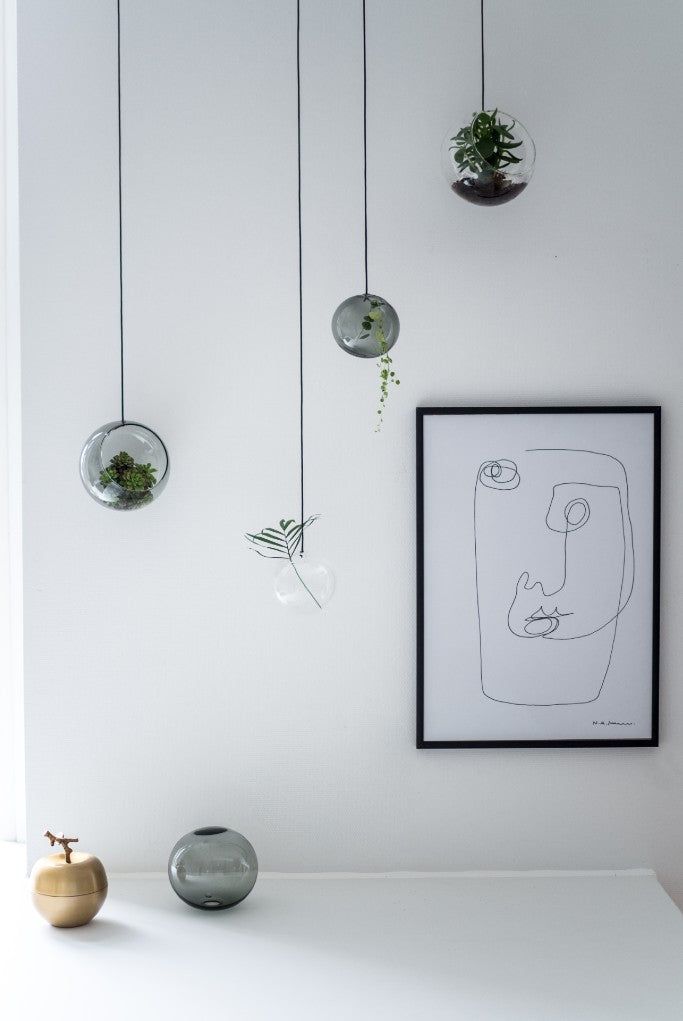 [product_category]-Studio About Hanging Plant Bubble Vase Medium, Smoke-Studio About-5714356003015-11080S-STU-4