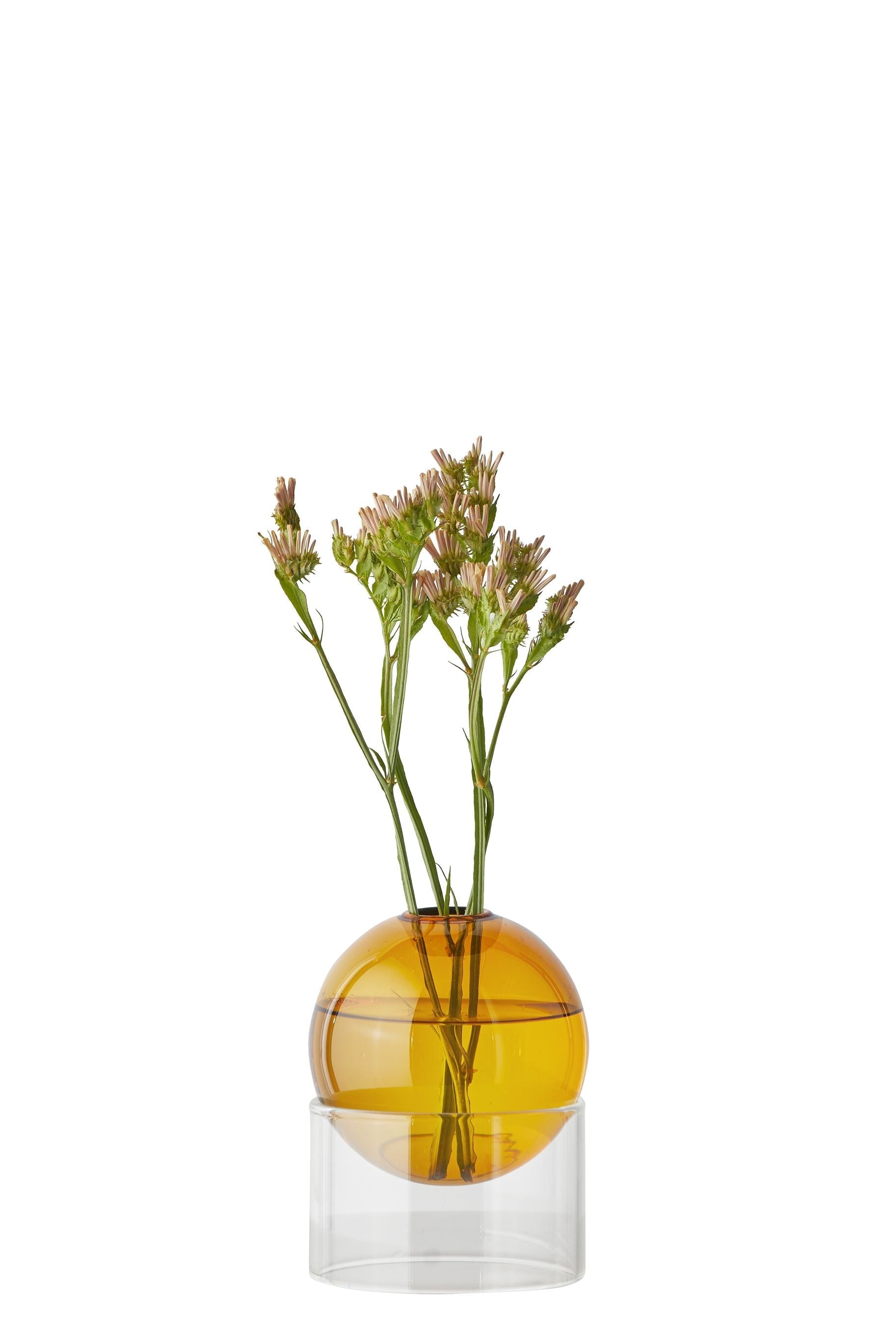 [product_category]-Studio About Standing Flower Bubble Vase 10 Cm, Amber-Studio About-5714356008003-802050A-STU-1