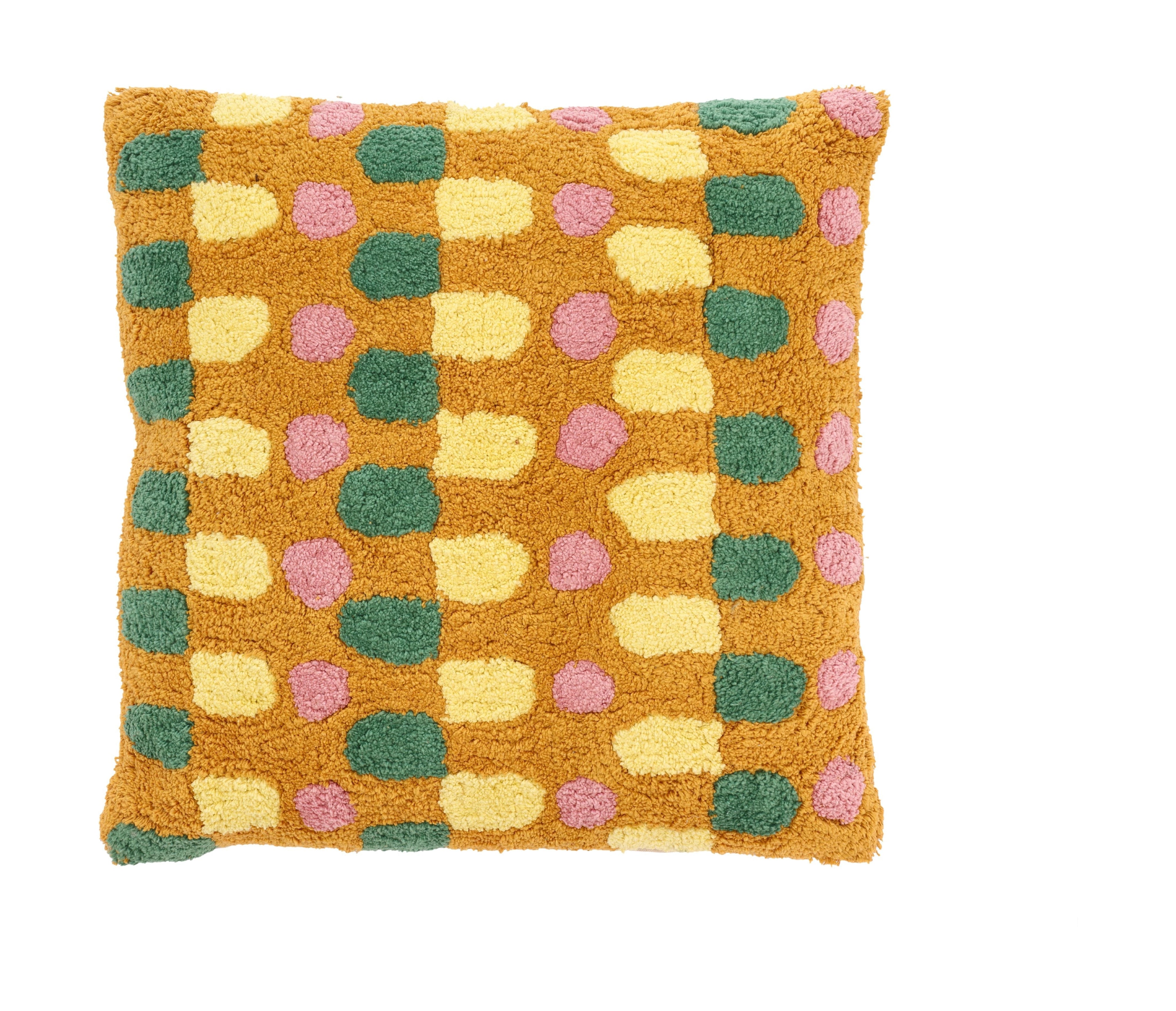 Styles coussin 45x45 cm, rose / vert / marron / jaune