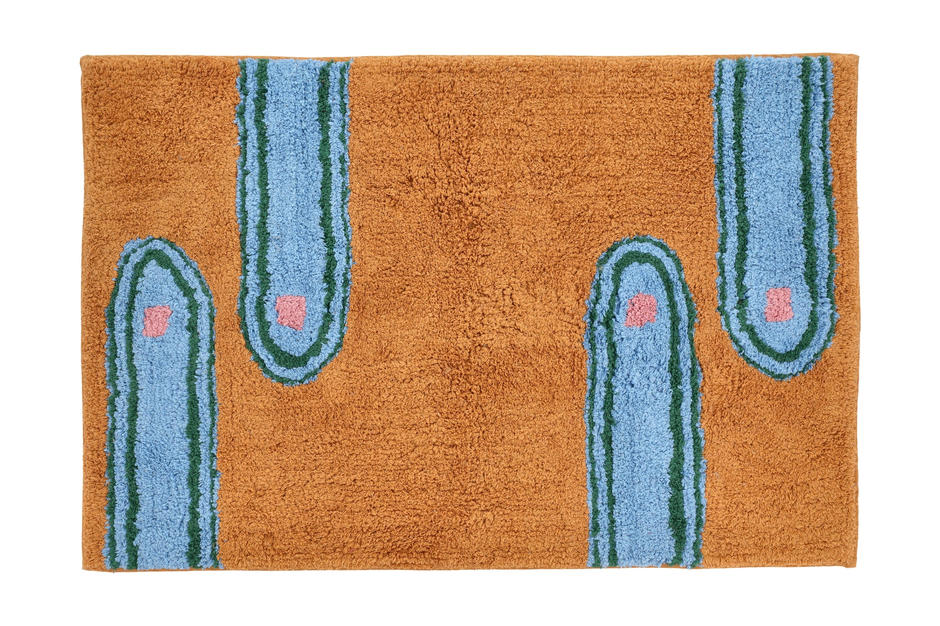 Styles Rug 60x90 Cm, Brown/Blue/Green/Pink