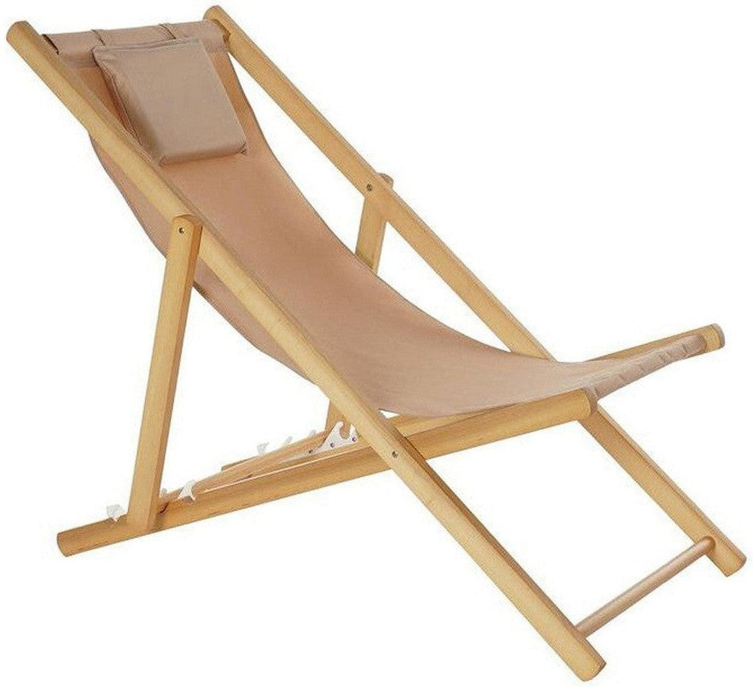 [product_category]-Sun-lounger DKD Home Decor Brown Natural Polyester MDF (57,5 x 113 x-Bigbuy-S3033411-1