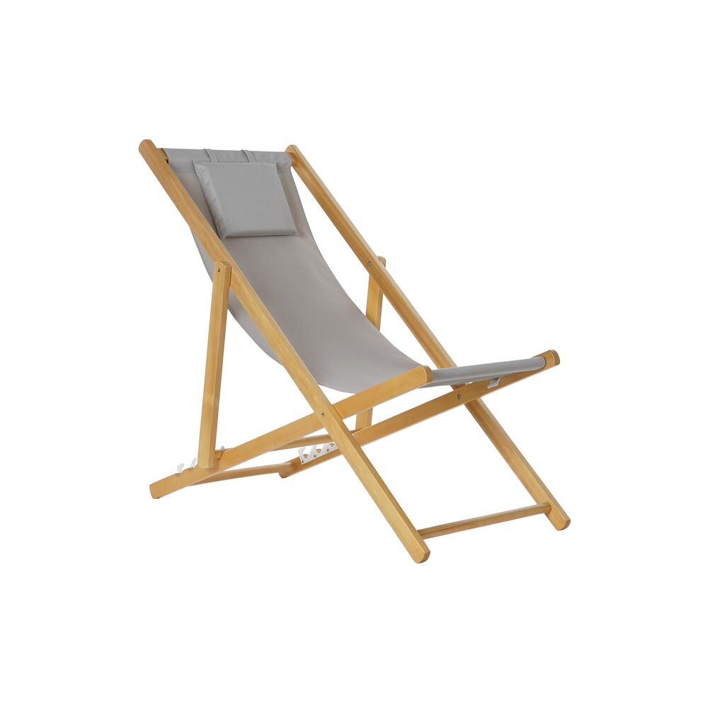[product_category]-Sun-lounger DKD Home Decor Grey 77 cm 57,5 x 113 x 77 cm Natural (57,5-Bigbuy-S3033412-2