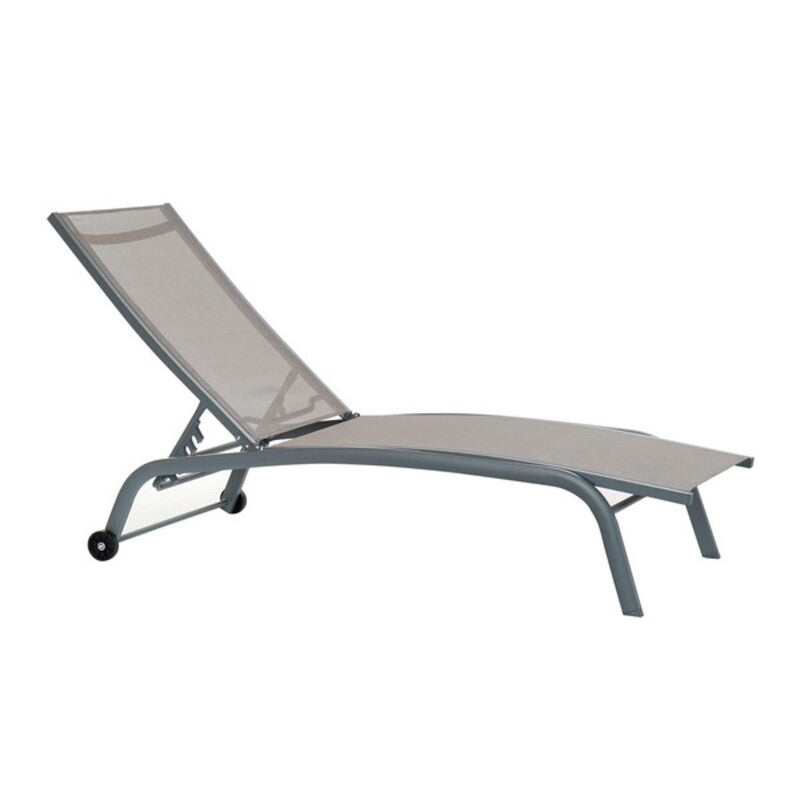 [product_category]-Sun-lounger DKD Home Decor With wheels Grey PVC Aluminium (187,5 x 64-Bigbuy-S3012898-2