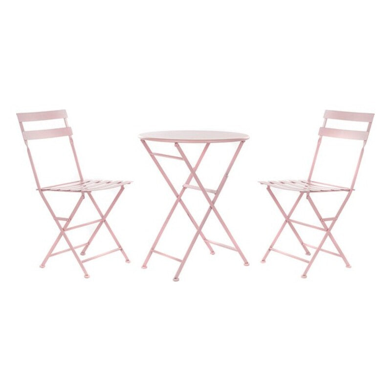 [product_category]-Table set with 2 chairs DKD Home Decor MB-177410 Pink 60 x 60 x 75 cm-Bigbuy-S3012883-2