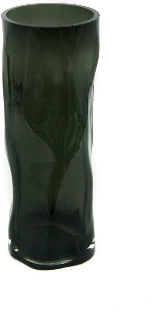 [product_category]-Tall cylindrical vase with irregular form, like black wood. ABU40GR-Harlequin Poplar-ABU40GR-1