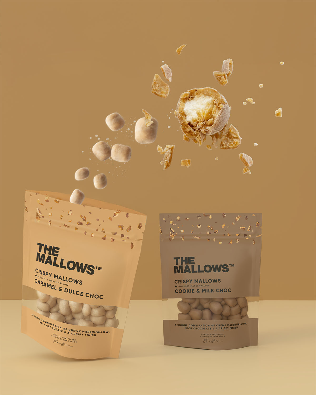 The Mallows Crispy Mallows, Caramel & Dulce Chocolate, 90g