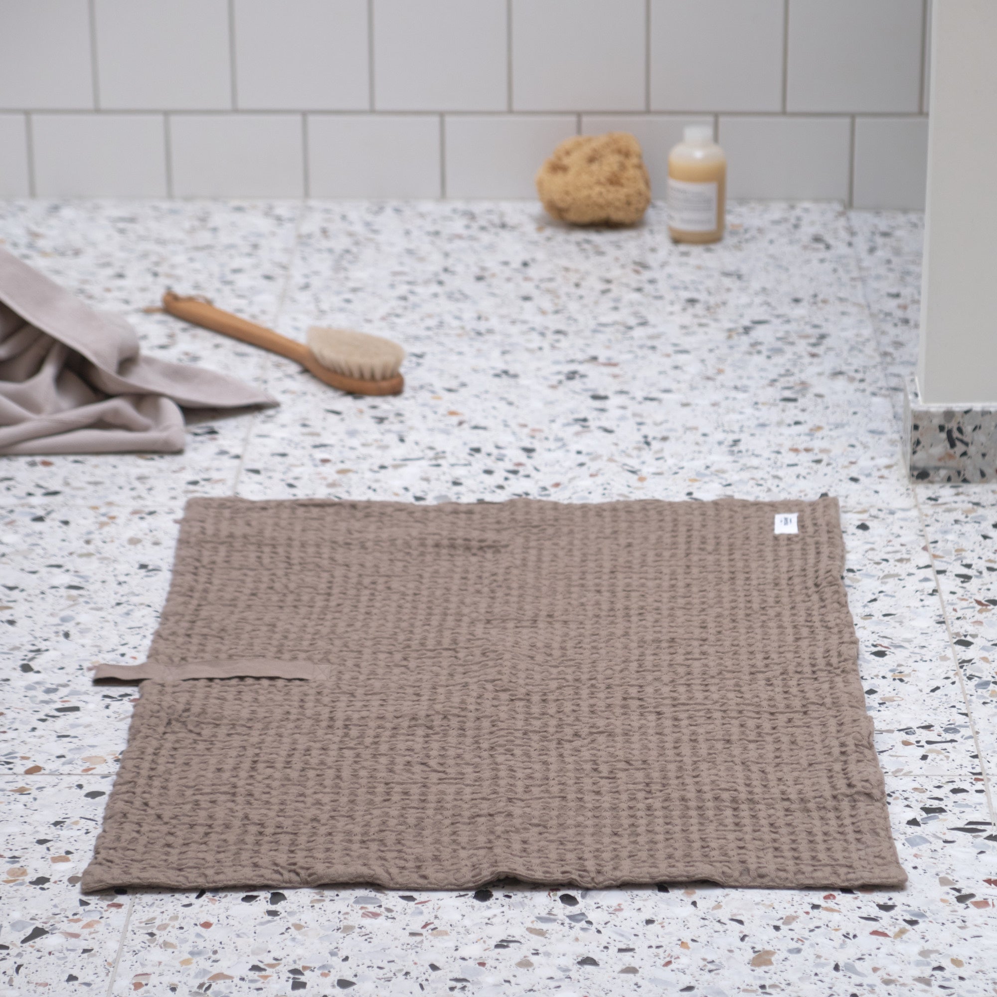 [product_category]-The Organic Company Big Waffle Bath Mat, Clay-The Organic Company-5711261002102-1026-225-THE-2