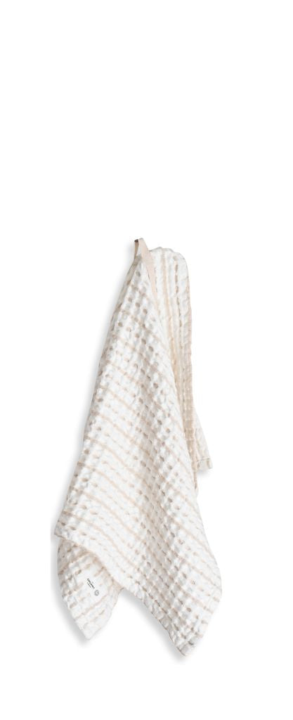 [product_category]-The Organic Company Big Waffle Hand Towel, Natural White/Stone-The Organic Company-5711261000450-1020-205-THE-2
