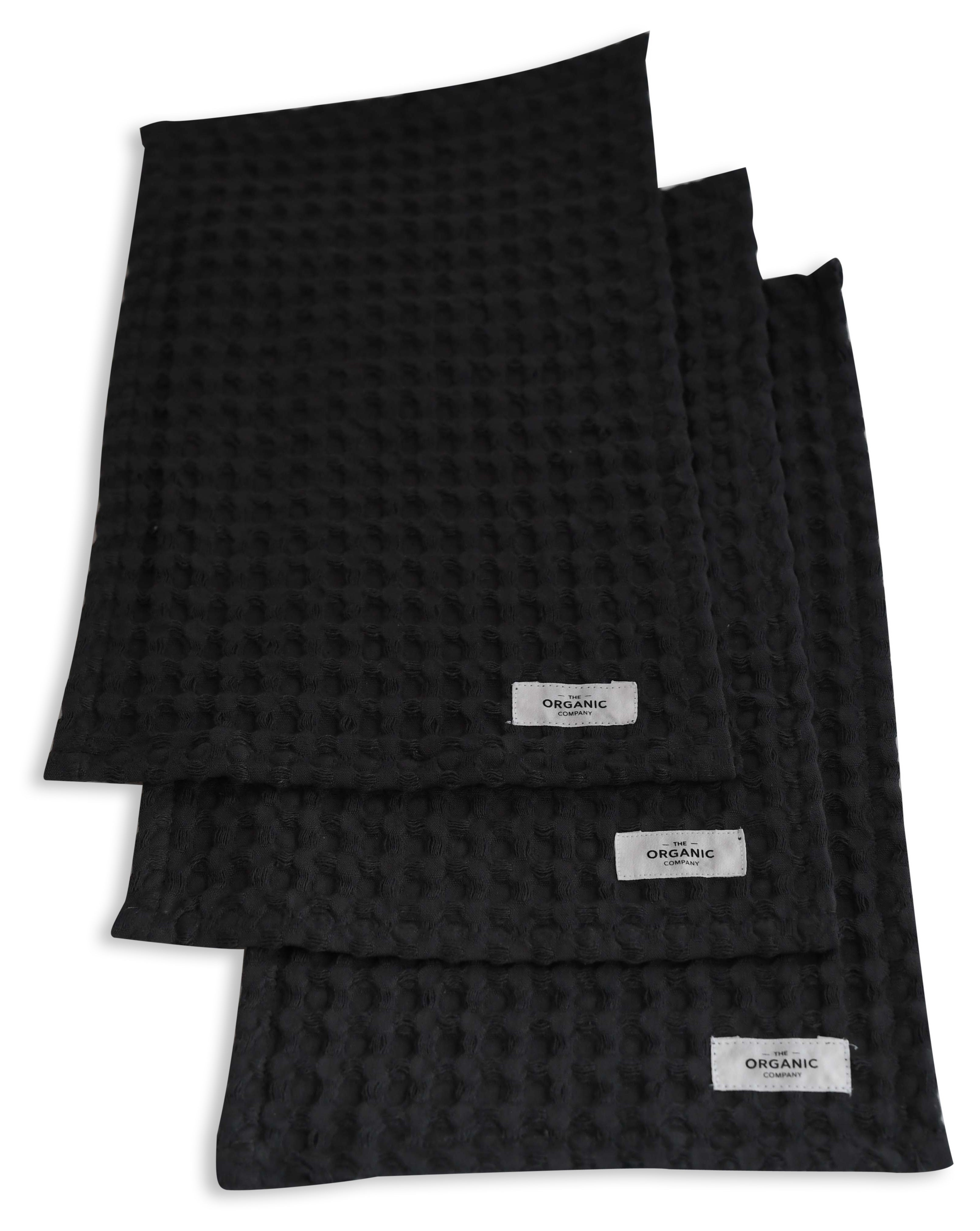 [product_category]-The Organic Company Big Waffle Wash Cloth 3 Pcs., Dark Grey-The Organic Company-5711261000597-1190-110-THE-3