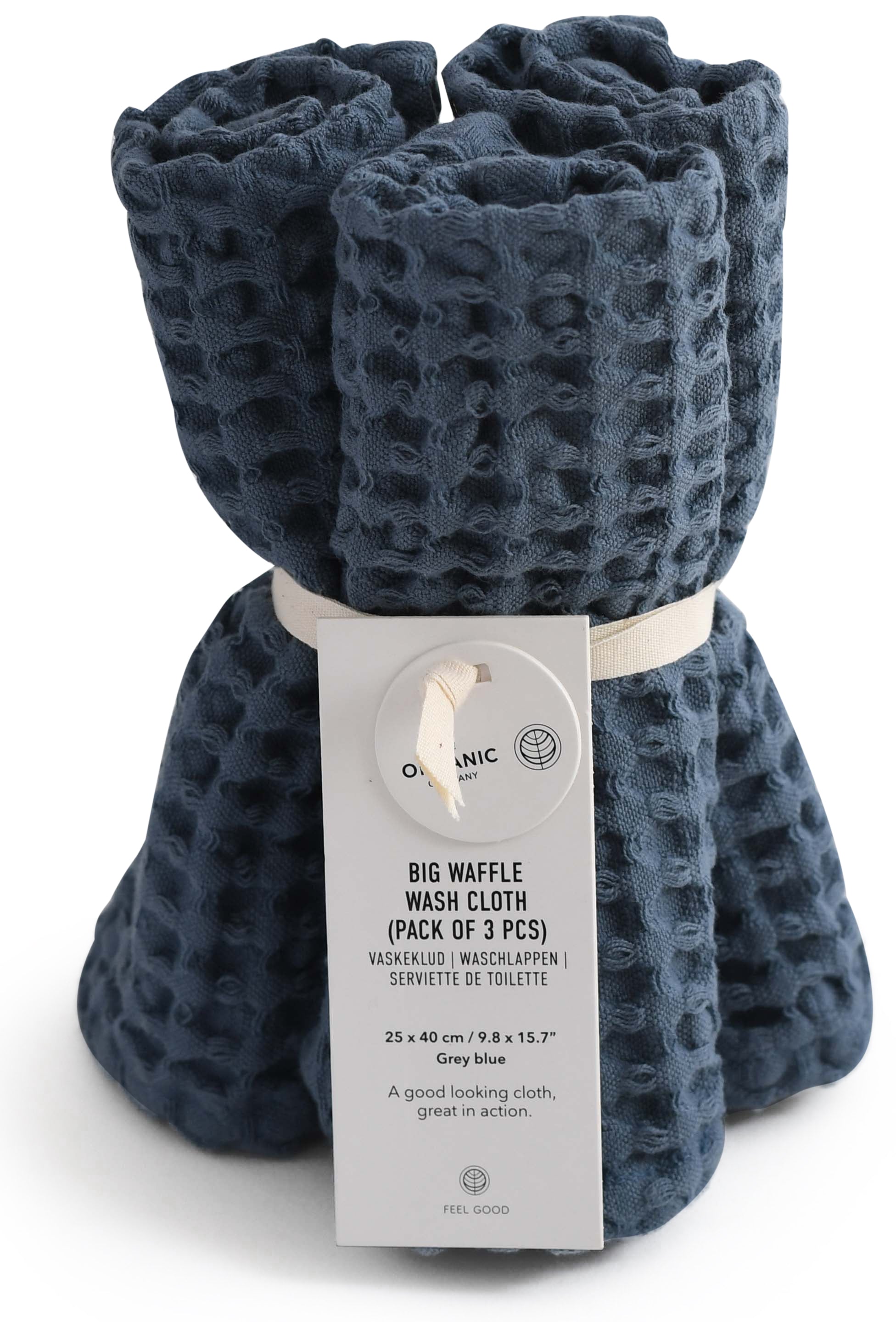 [product_category]-The Organic Company Big Waffle Wash Cloth 3 Pcs., Grey Blue-The Organic Company-5711261000498-1190-510-THE-1