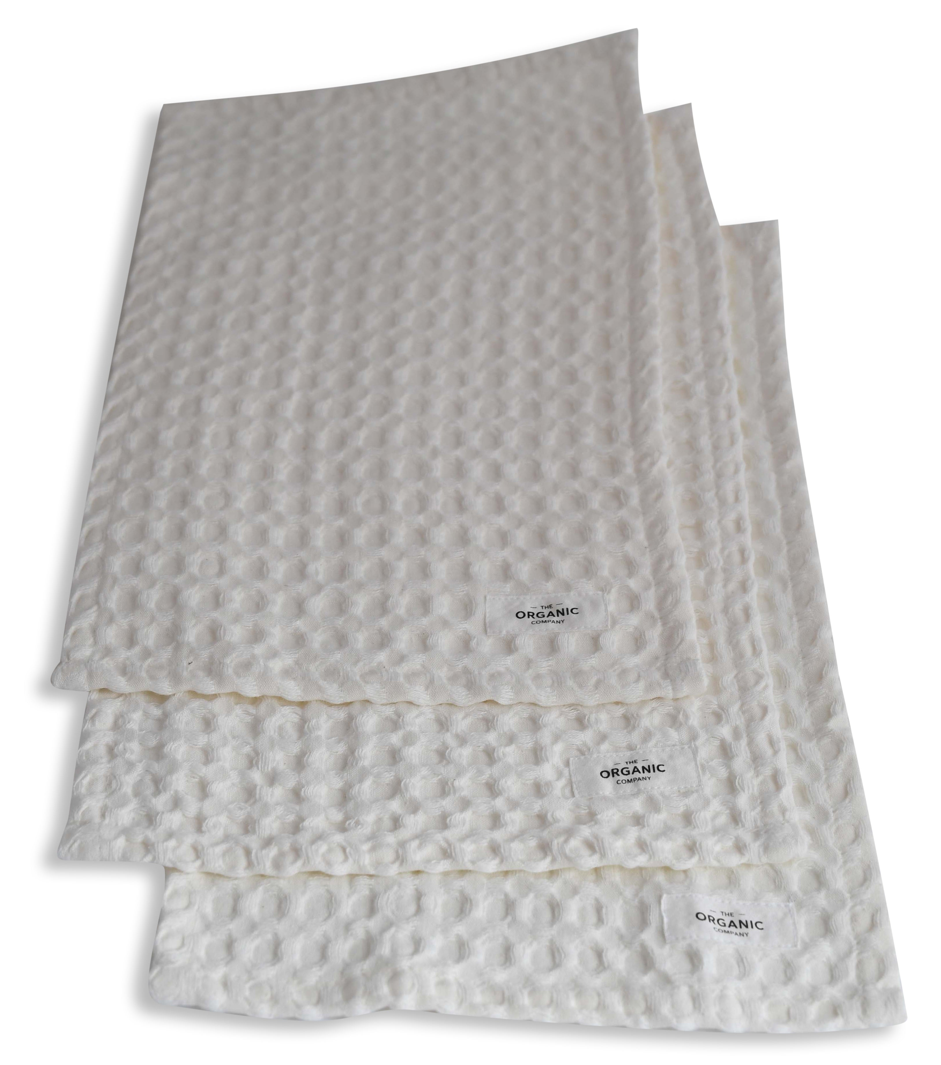 [product_category]-The Organic Company Big Waffle Wash Cloth 3 Pcs., Natural White-The Organic Company-5711261000580-1190-200-THE-2