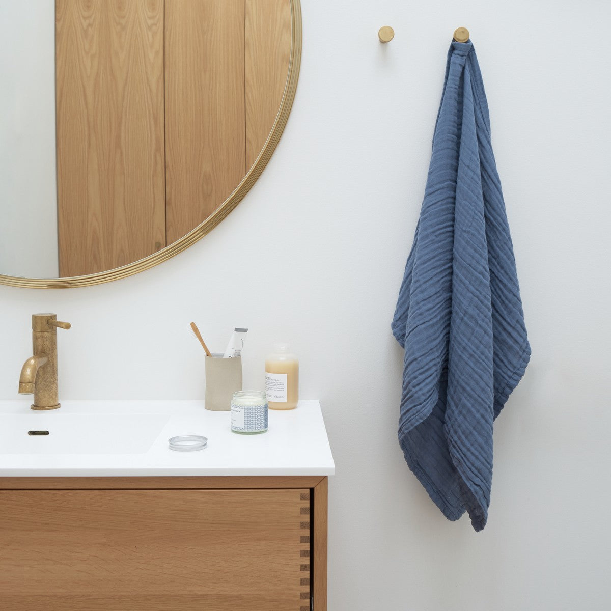 [product_category]-The Organic Company Fine Hand Towel, Grey Blue-The Organic Company-5711261017755-1131-510-THE-2